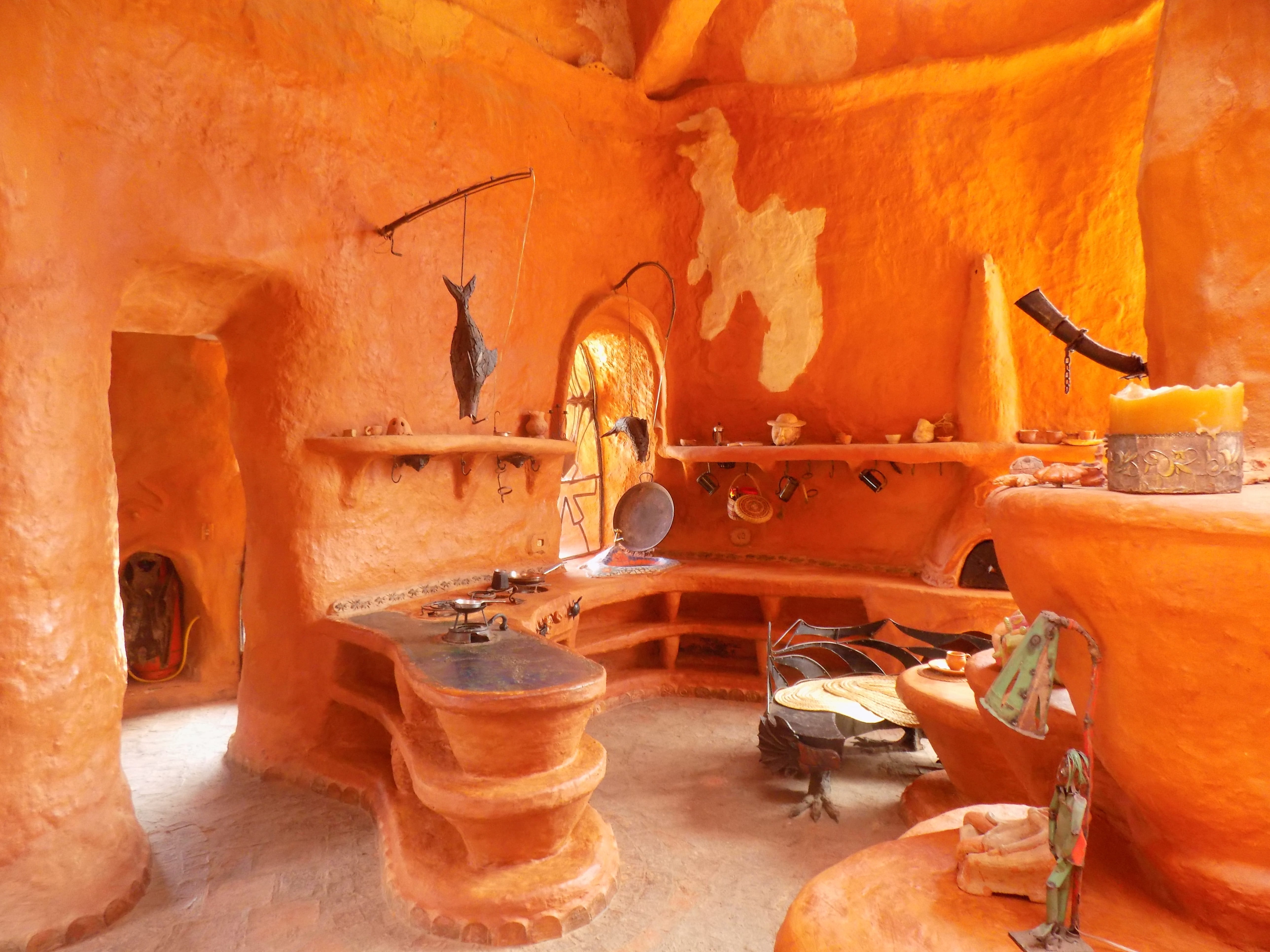 old, no people, wall - building feature, history, orange color, indoors, cellar, workshop, built structure, the past, day, art and craft, Villa De Leyva, HD Wallpaper