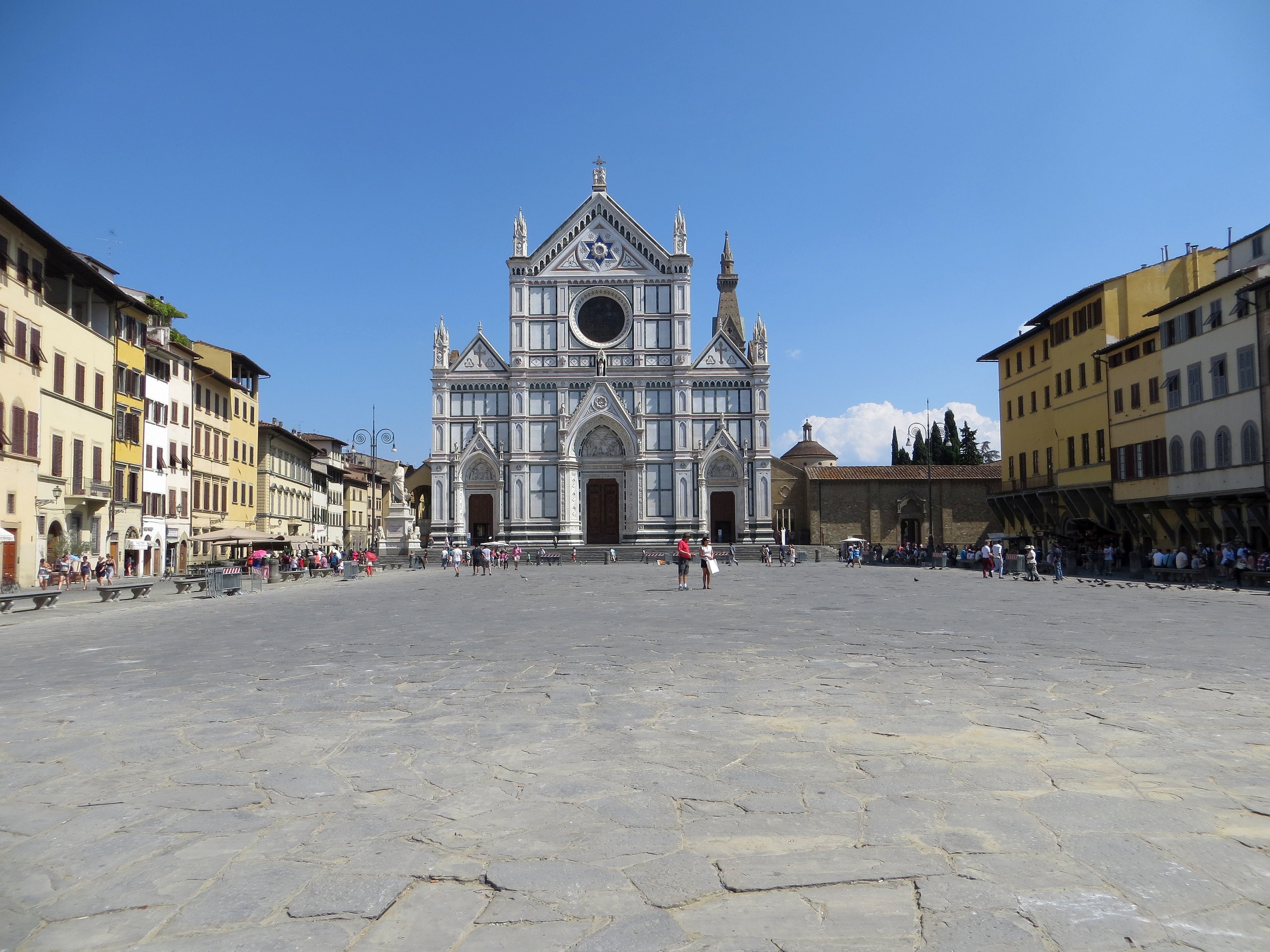 nature, renaissance, 4K, place of worship, belief, religious, medieval, basilica, architecture, incidental people, christianity, landmark, firenze, facade, HD Wallpaper