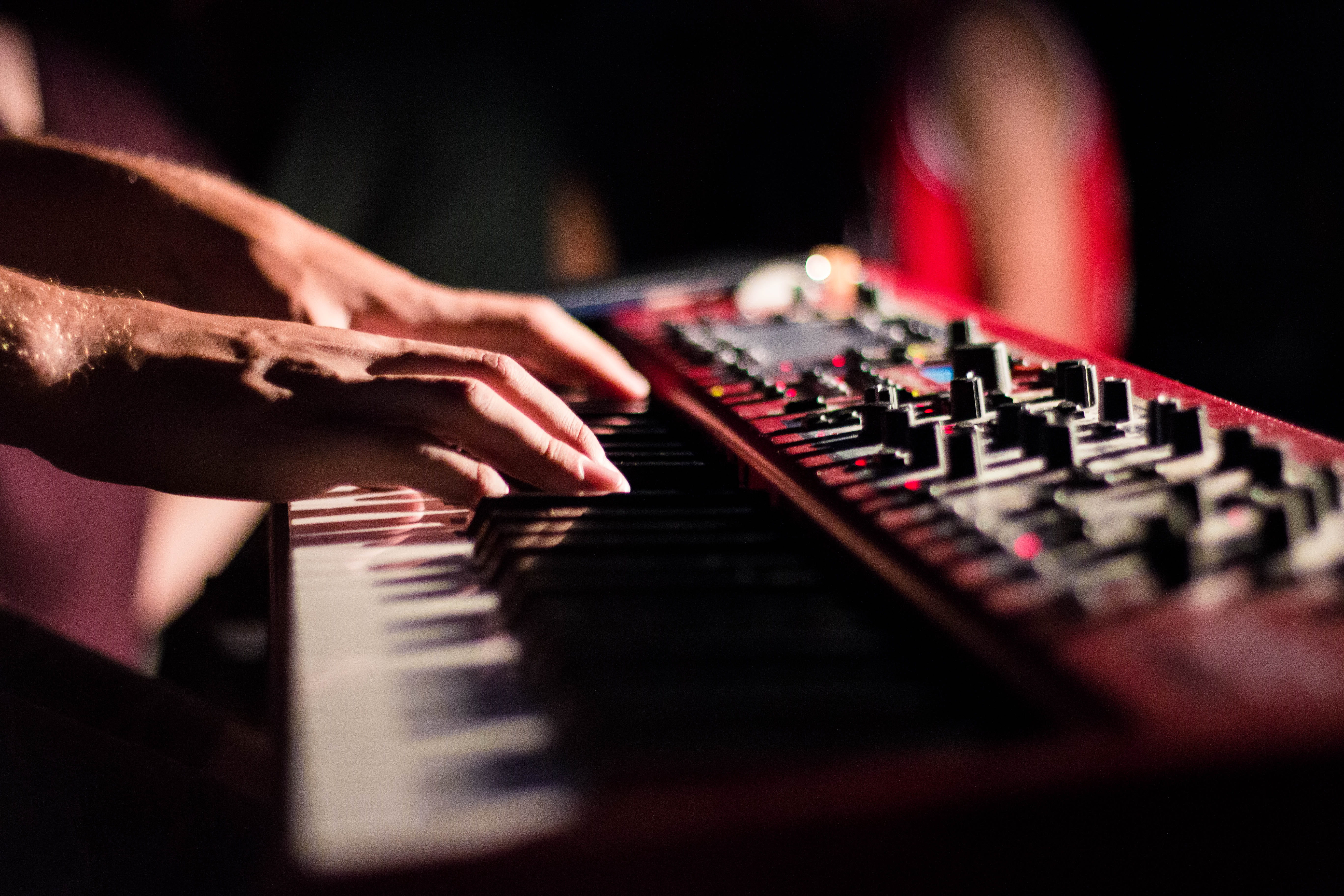 recording studio, perform, piano, people, human limb, skill, sound mixer, person, studio, technology, playing, club dj, musical equipment, nightlife, finger, HD Wallpaper