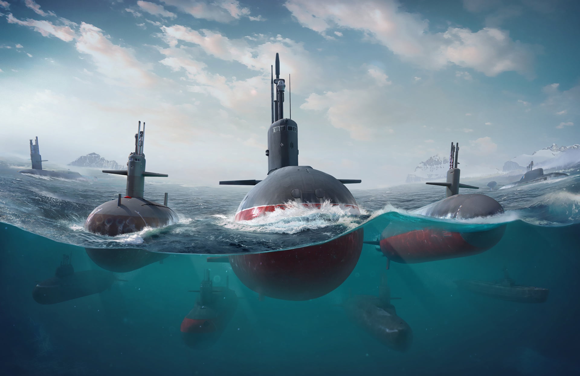 Art, Sea, The game, Transport and Vehicles, Game Art, Constantin Pankratov, Boats, 1080P, Environments, Submarines, The ocean, Game, by Constantin Pankratov, HD Wallpaper