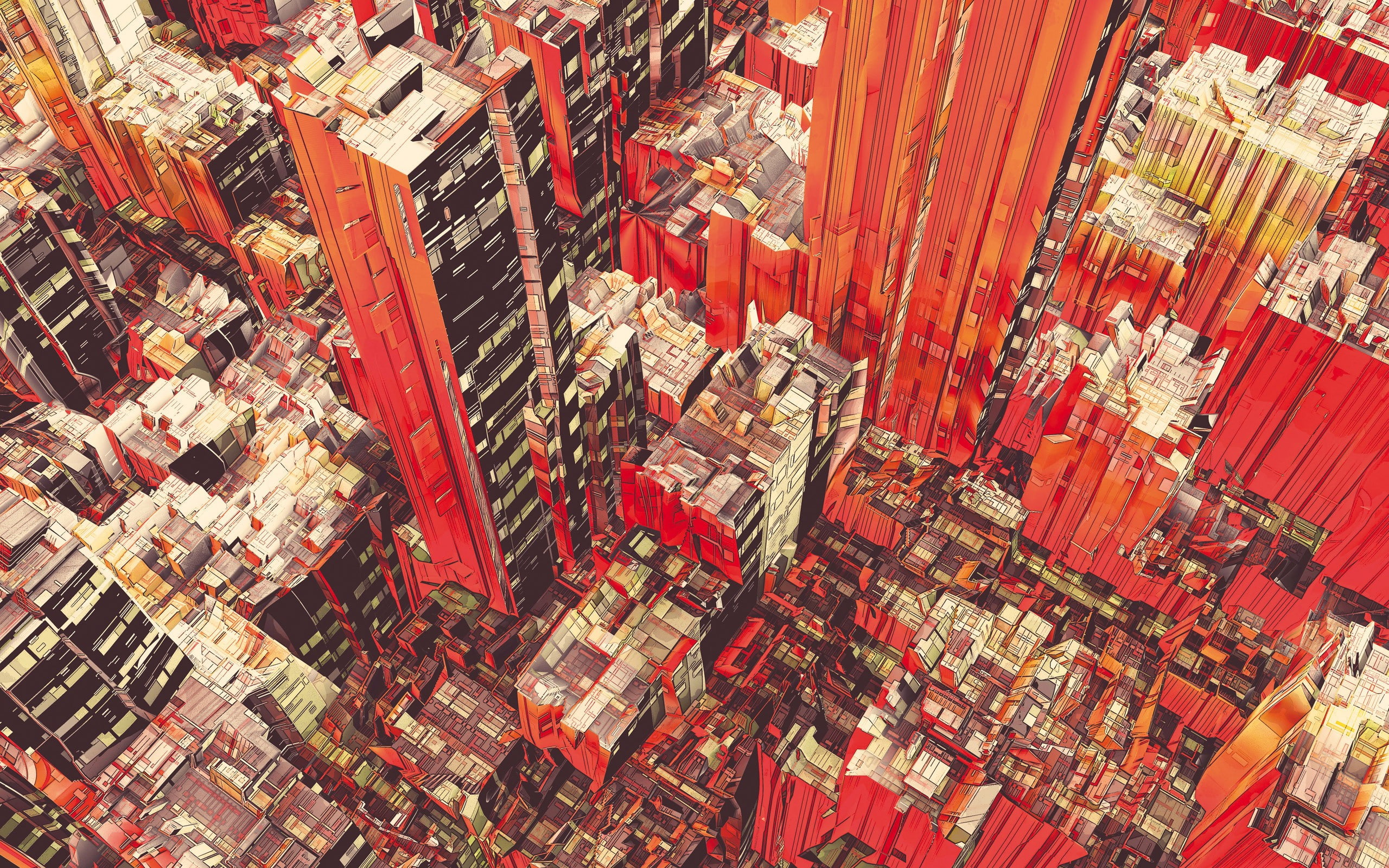 2560x1600, building, art, olschinsky, atelier olschinsky, digital art, architecture, cityscape, atelier, skyscraper, 2K, artwork, city, digital, HD Wallpaper