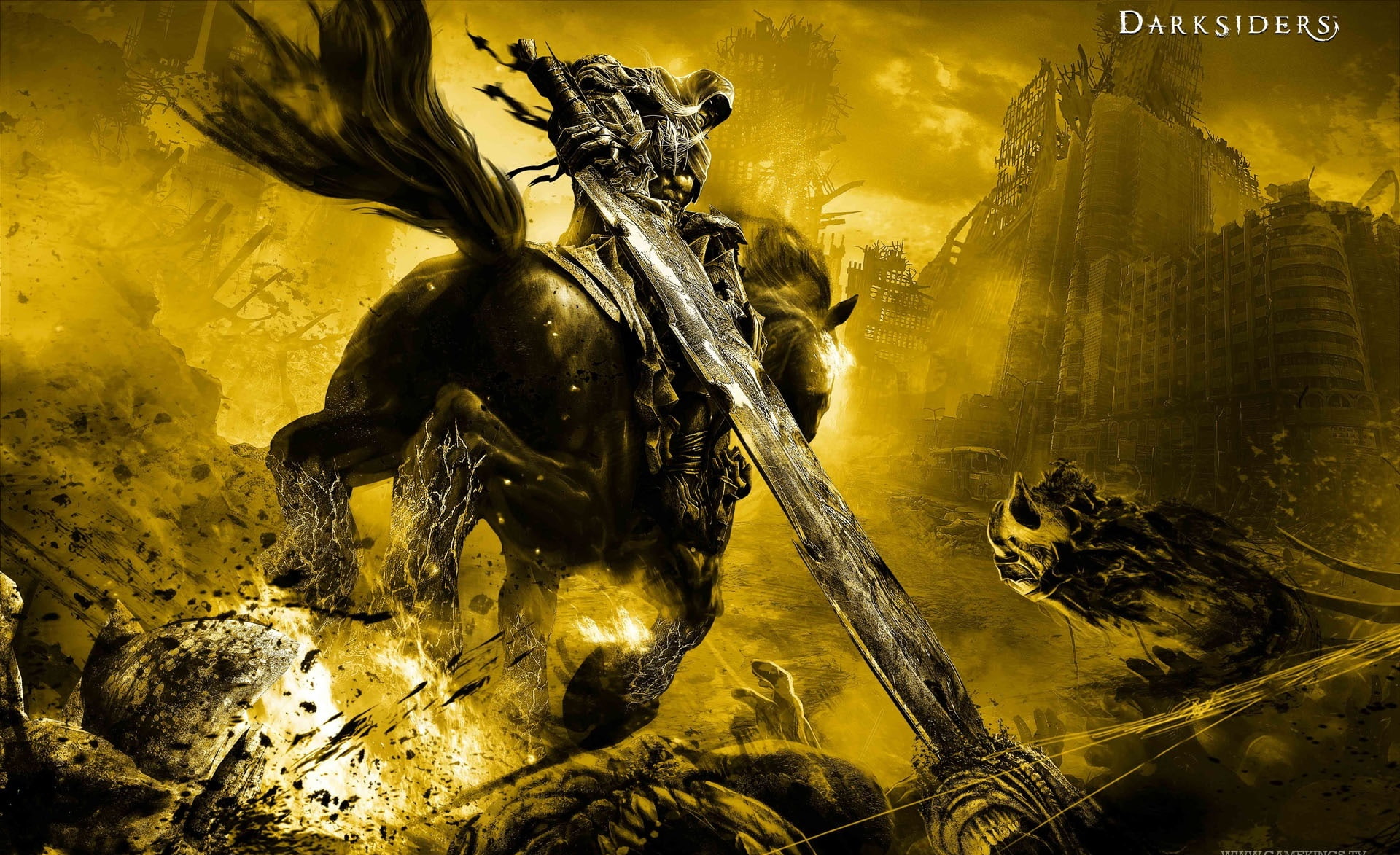 Games, siders, livestock, animal wildlife, digital, day, nature, mammal, animal themes, war, representation, statue, 1080P, dark, history, wrath of war, HD Wallpaper