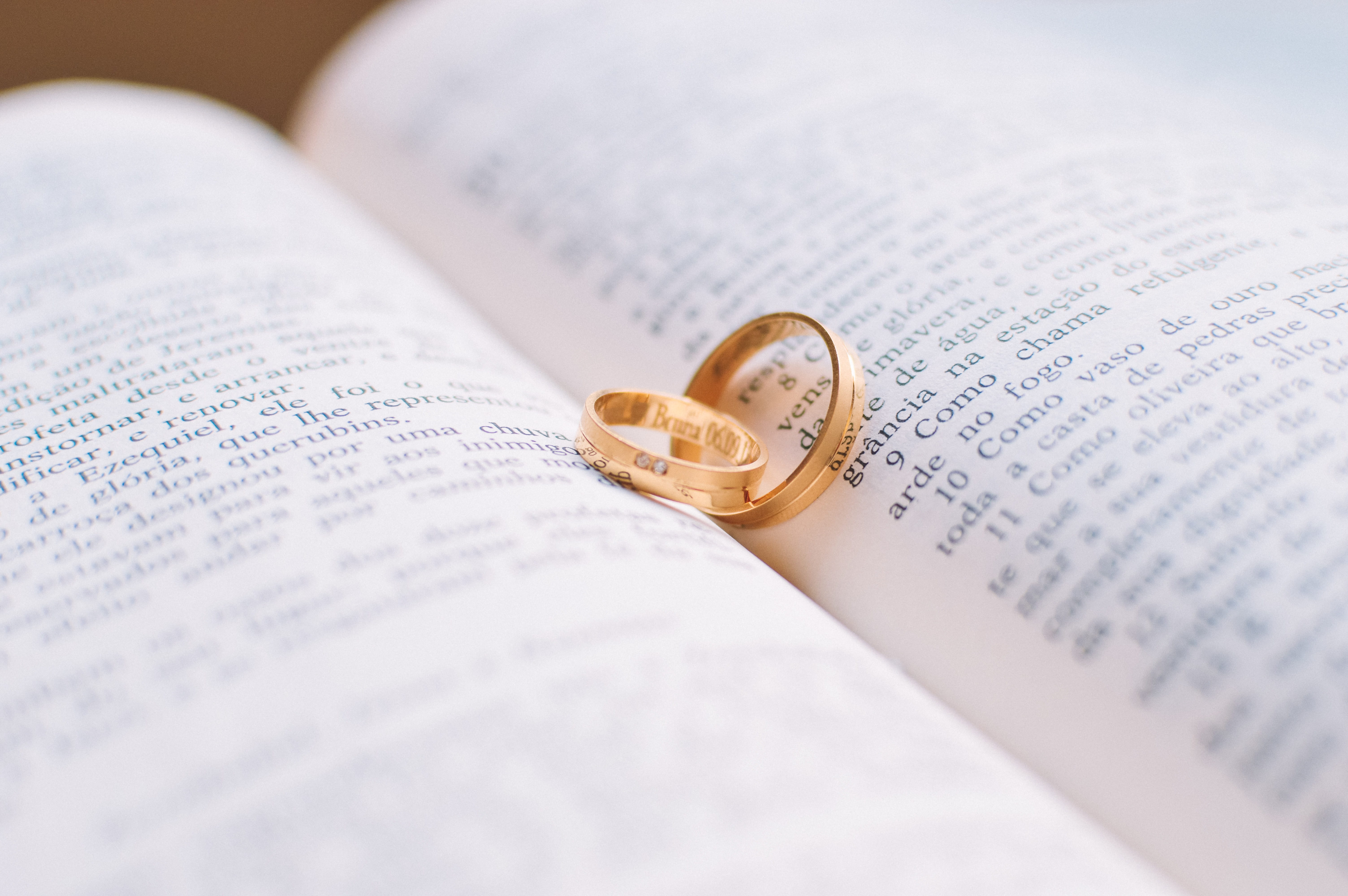 positive emotion, couple, gold, religion, jewelry, two objects, text, rings, colored, mariage, indoors, celebration, still life, gold colored, wedding, HD Wallpaper