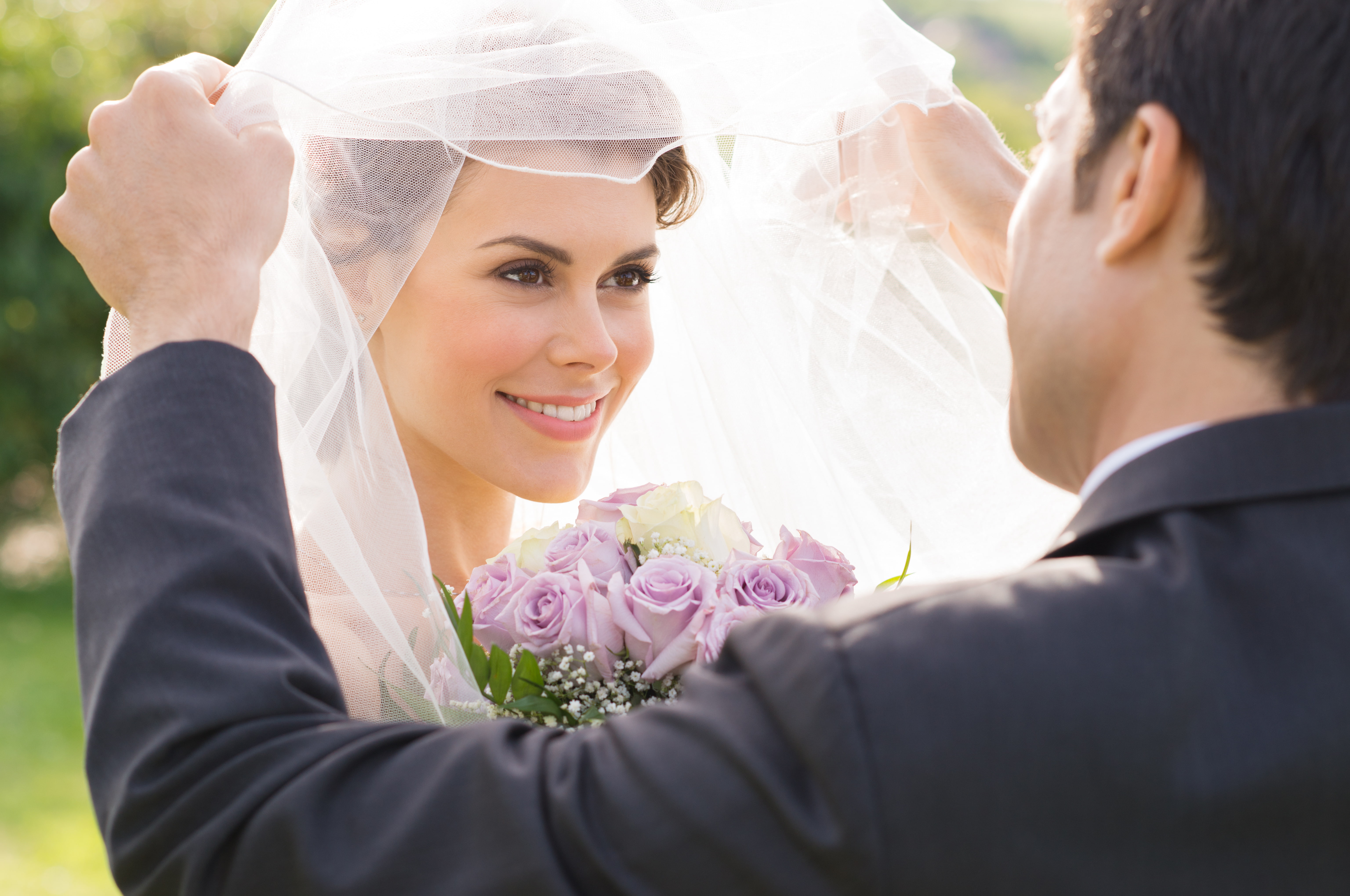 plant, beauty, husband, cheerful, couple - Relationship, celebration, wedding Vows, white, engagement, holding, caucasian Ethnicity, flower, the groom, HD Wallpaper