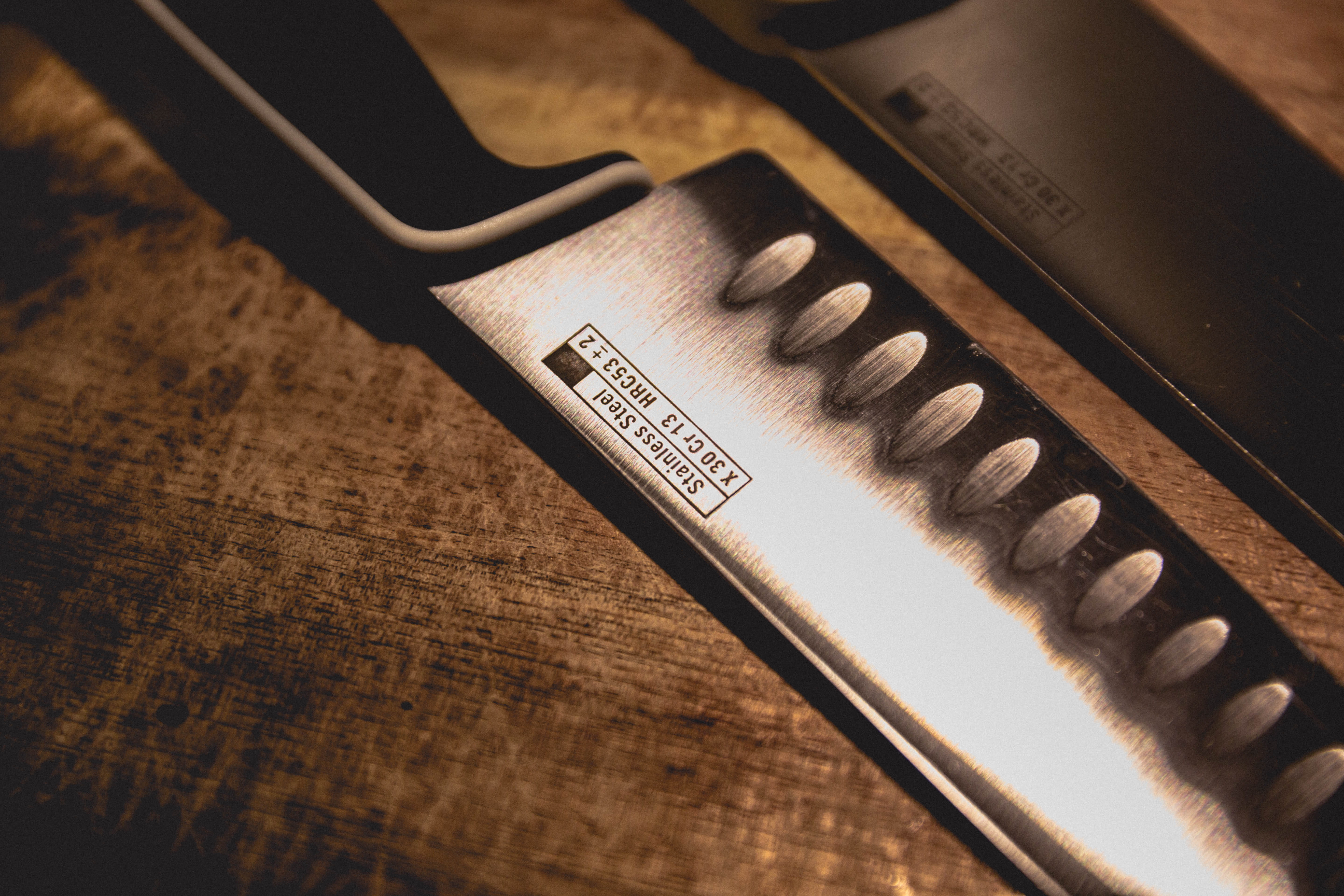two, still life, kitchen, steel, text, equipment, high angle view, music, handled, 5K, grey, indoors, sharp, knife, table, food and drink, no people, work tool, HD Wallpaper