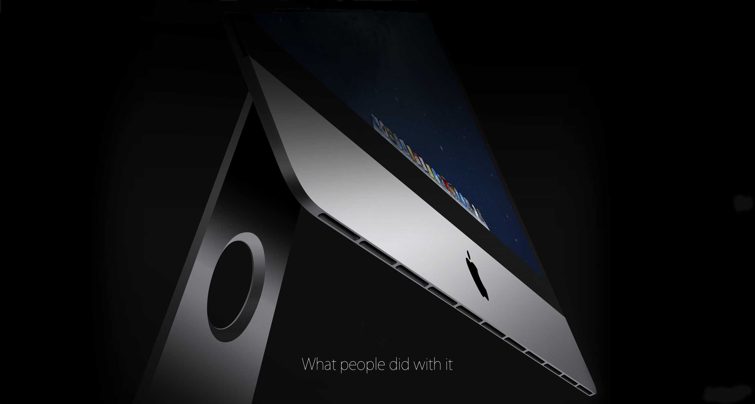 leg, imac, Dock, 2K, my mac, Apple, ultra, OS X Mountain Lion, thin, iMac 27 inch, monoblock, core i7, dynamics bottom, silver, apple logo, aluminium, HD Wallpaper