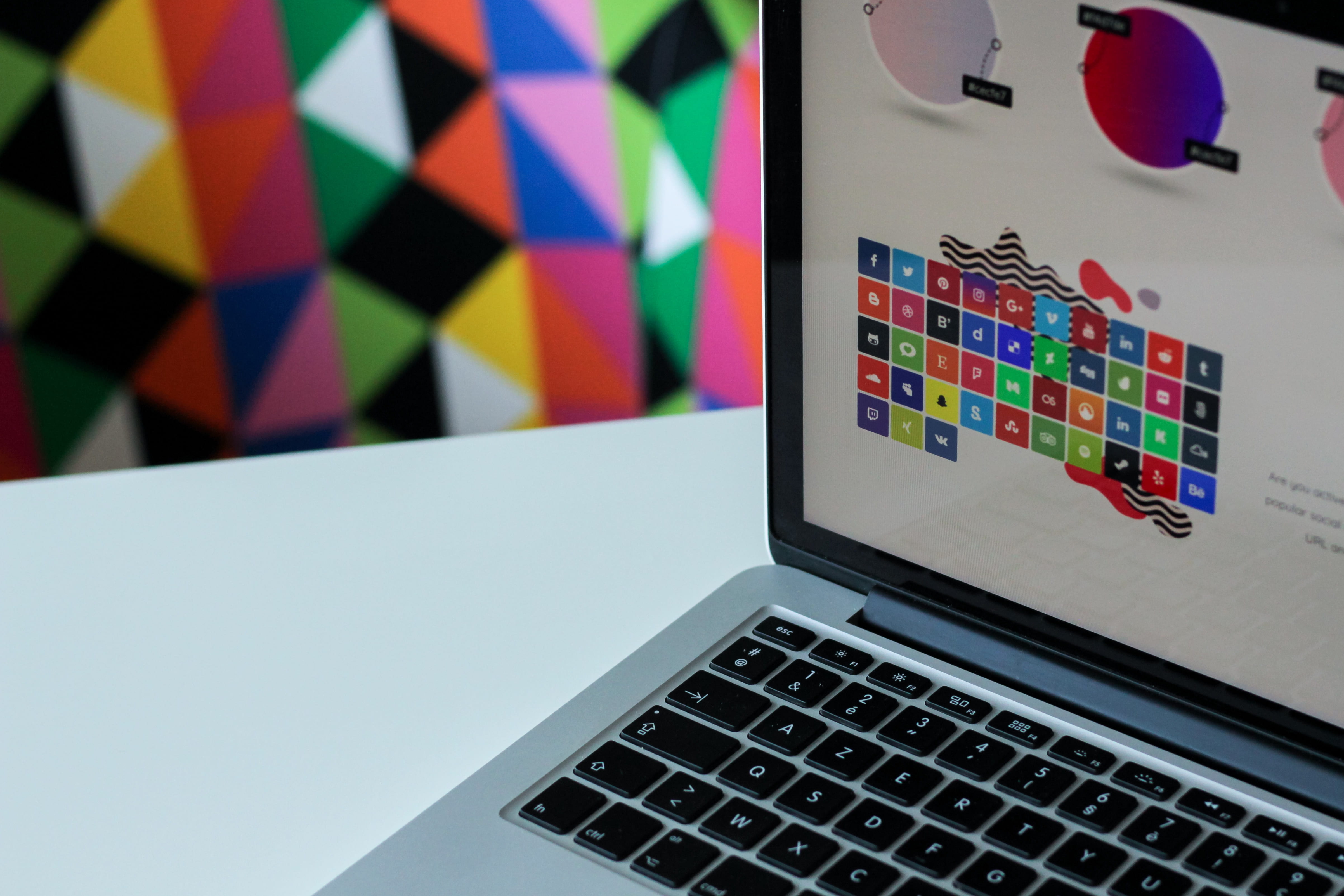assorted, instagram, home interior, connection, graphic, table, business, surface, facebook, design, wireless technology, computer, white, variation, laptop, HD Wallpaper