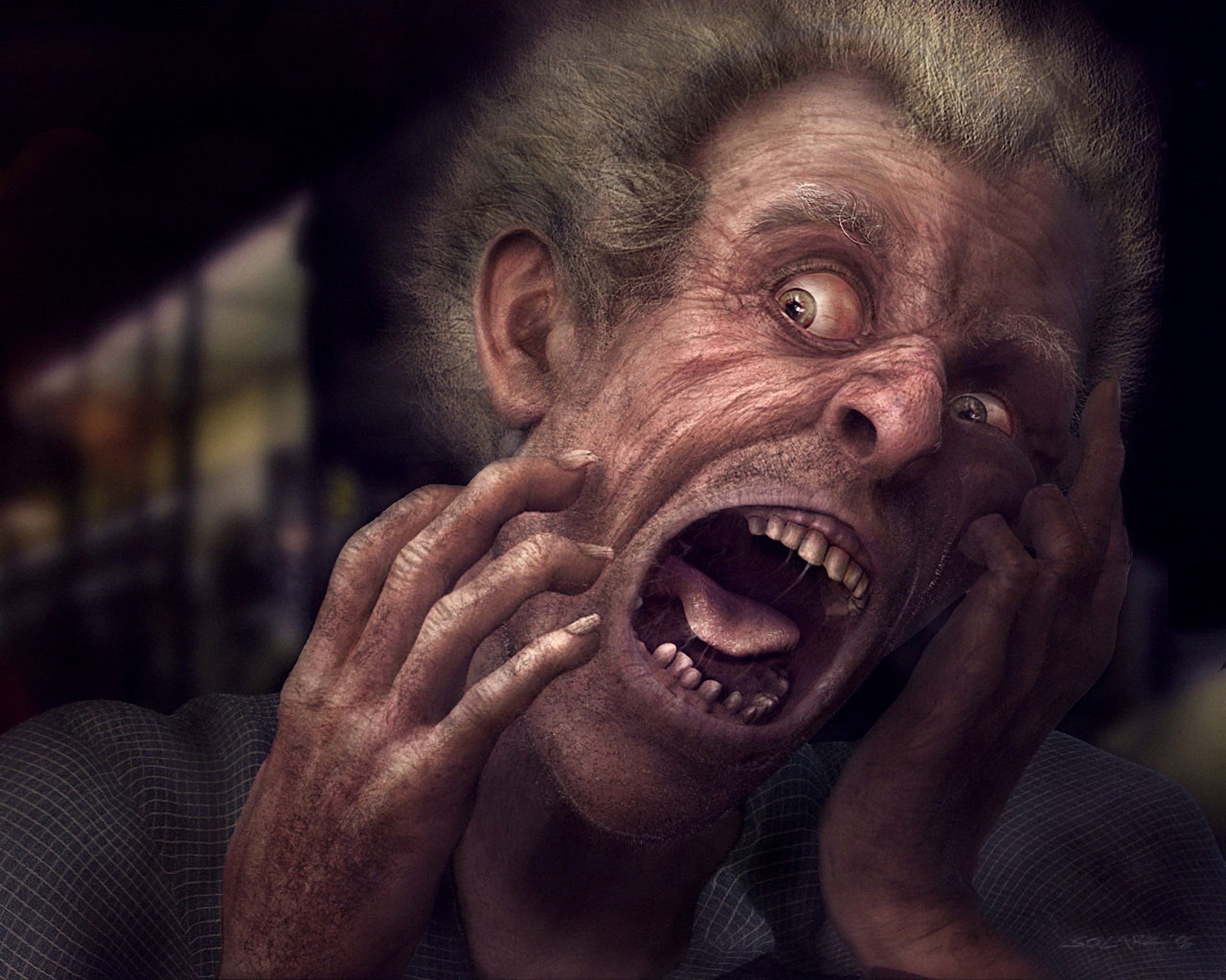 adult, human face, mouth, indoors, 2K, headshot, close-up, face, portrait, men, emotion, males, werewolves, facial expression, looking at camera, one person, HD Wallpaper