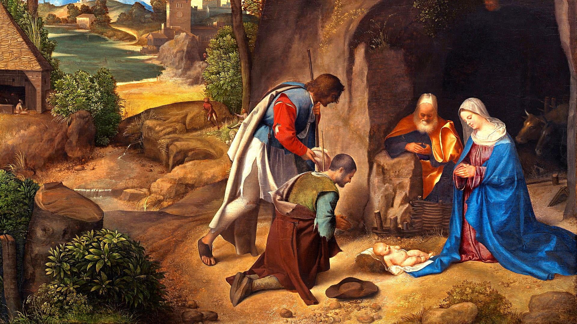 group of people, painting, day, adult, nativity scene, men, clothing, outdoors, females, nature, people, arts culture and entertainment, full length, males, HD Wallpaper