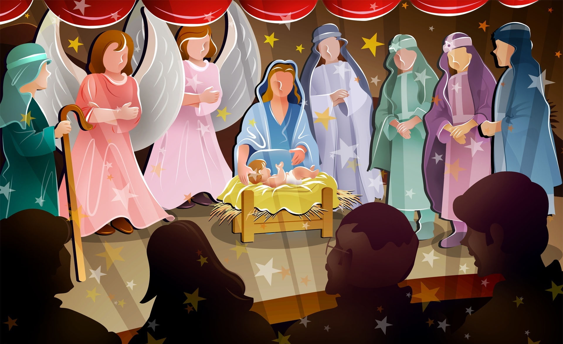 Holidays, standing, crowd, men, day, real people, males, togetherness, indoors, scene, adult, occupation, Christmas, lifestyles, illustration, sweet, women, HD Wallpaper