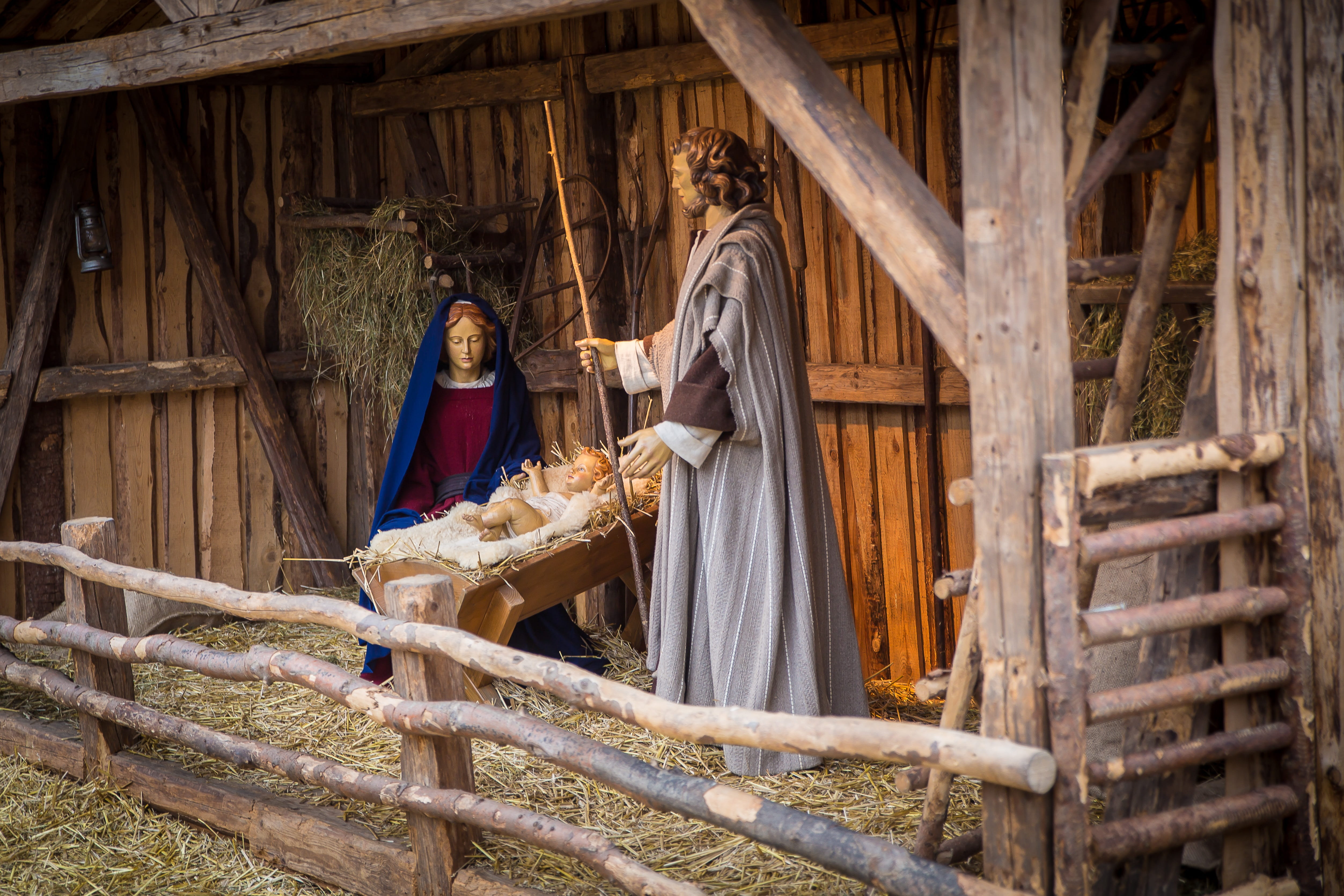 christmas time, mid adult, people, representation, day, advent, christmas story, joseph, bethlehem, art and craft, clothing, ulm, nativity, built structure, HD Wallpaper