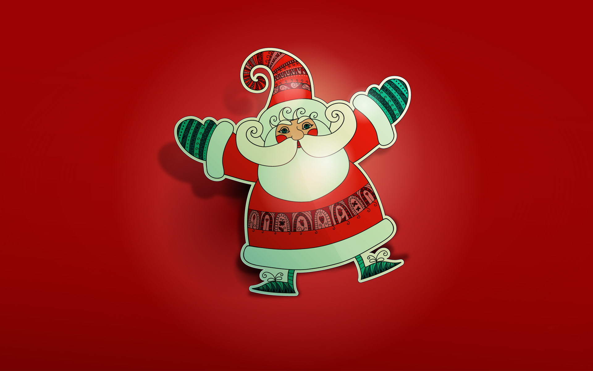 green, 1080P, decor, hd, father, red, clause, christmas, claus, white, santa, cut, HD Wallpaper