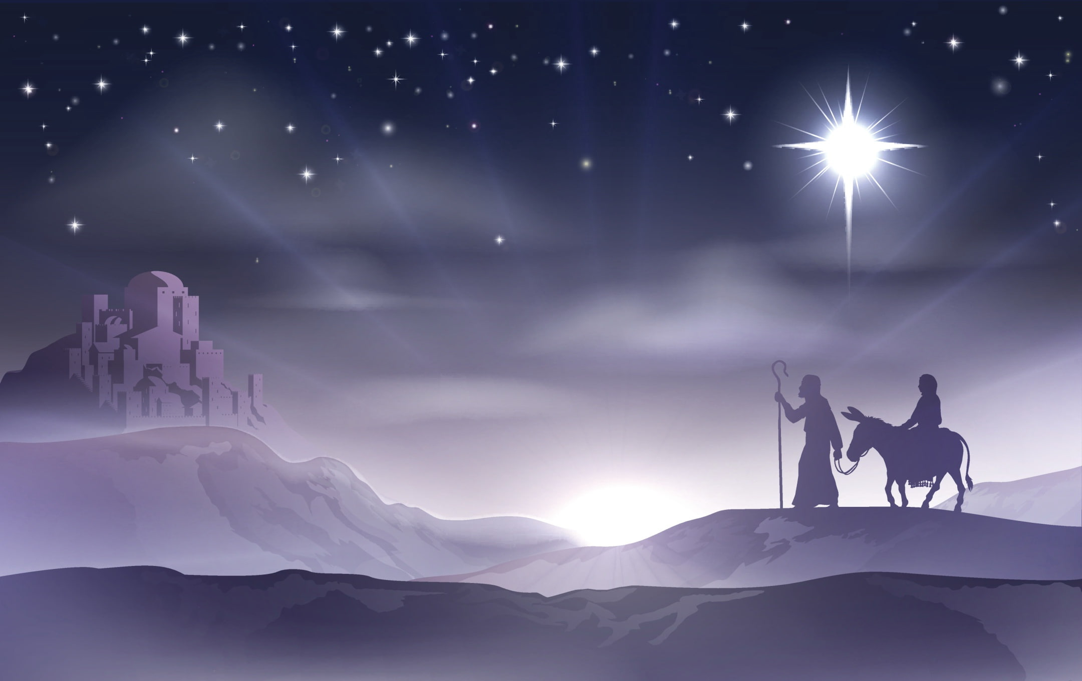 Mary and Joseph, New year, vector, Bethlehem, Christmas, 1080P, HD Wallpaper