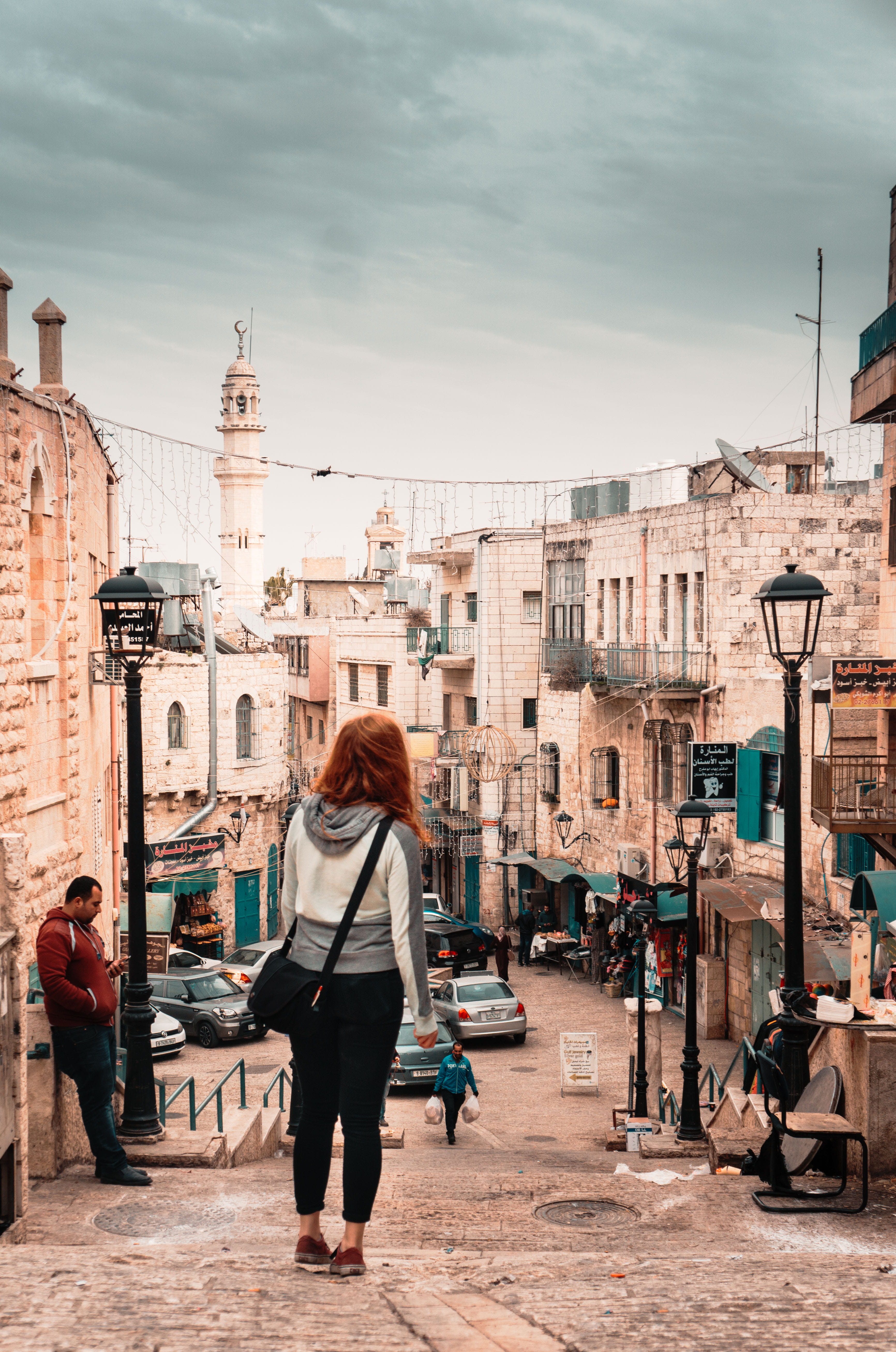 coat, nature, sky, people, adult, building, architecture, clothing, human, transportation, street, pants, residential district, women, watercraft, israel, Phone HD Wallpaper