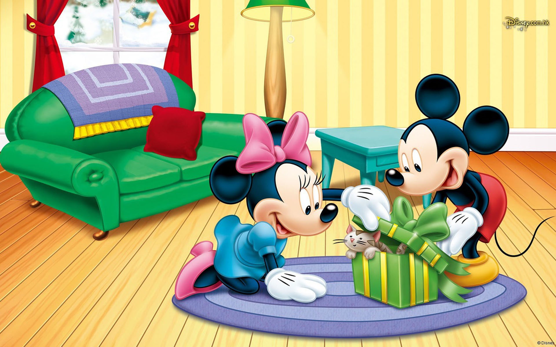 disney, mickey, children, picture, 1080P, cartoon, gift, minnie, christmas, HD Wallpaper