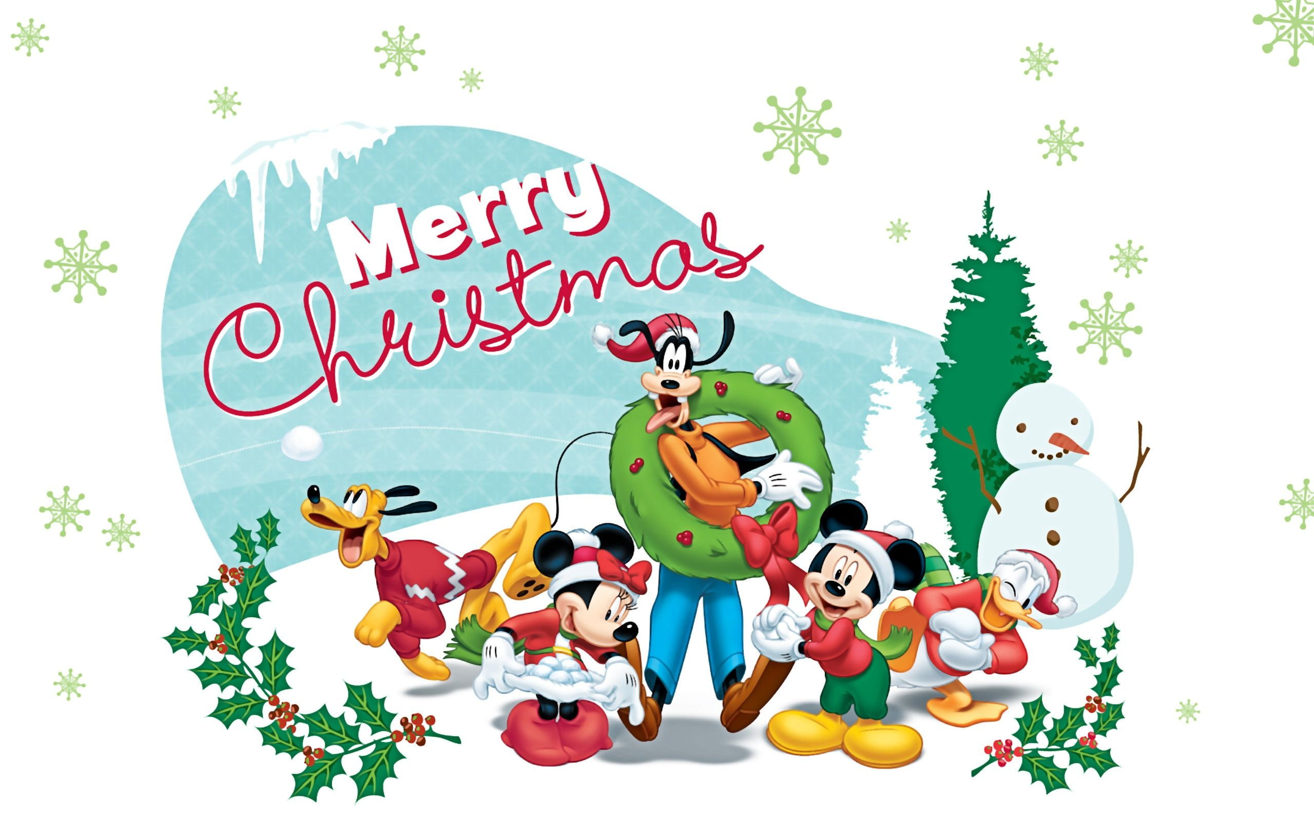 disney, mouse, minnie, cartoon, mickey, christmas, pictures, pluto, duck, 2K, hd, merry, goofy, donald, HD Wallpaper