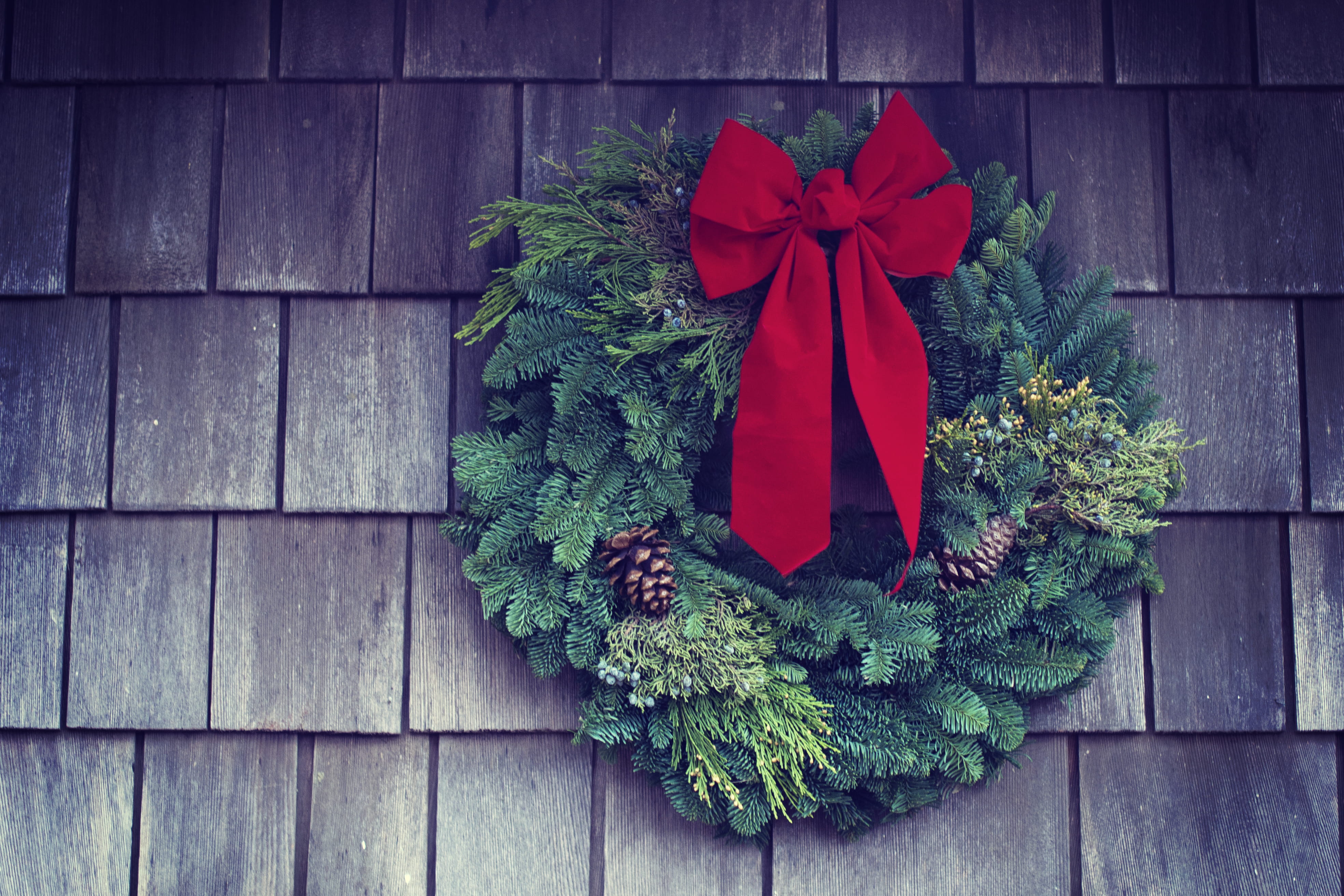 4K, plant, celebration, rustic, wooden, background, holiday, christmas decor, retro, texture, season, rough, christmas tree, picture frame, wood, design, HD Wallpaper