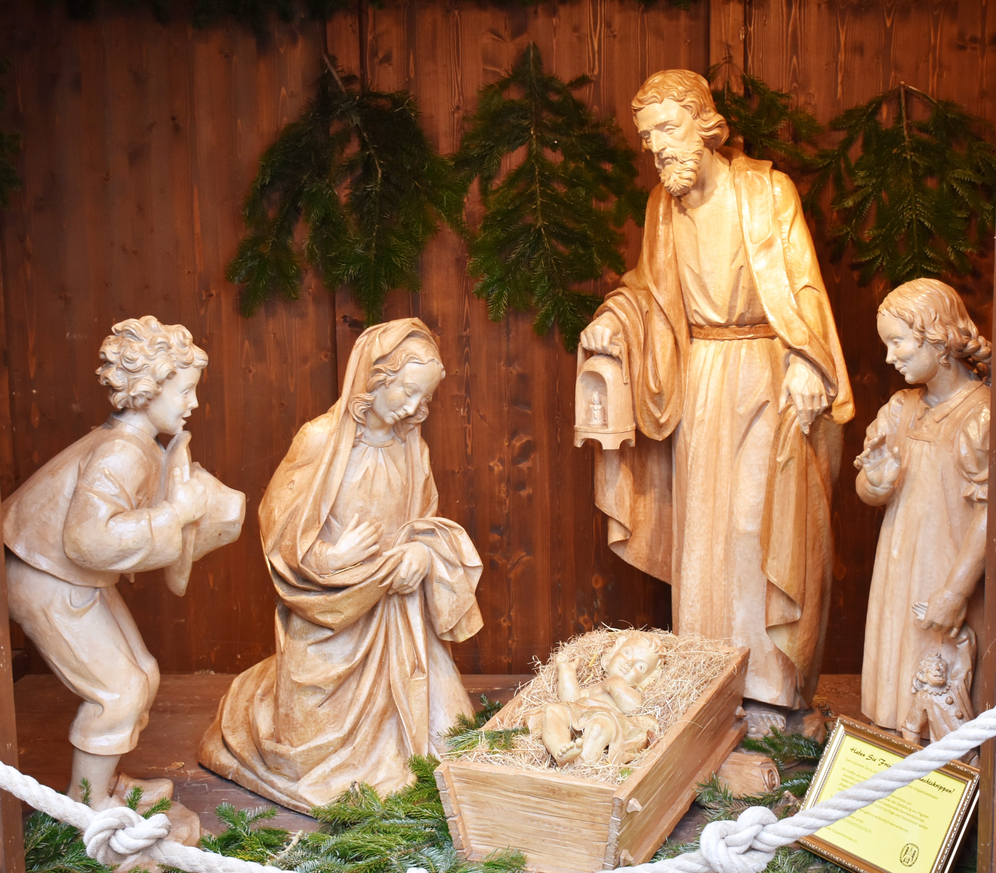 stall, church, christmas story, day, father christmas, christmas eve, star, history, statue, female likeness, 2K, christmas time, religion, no people, HD Wallpaper