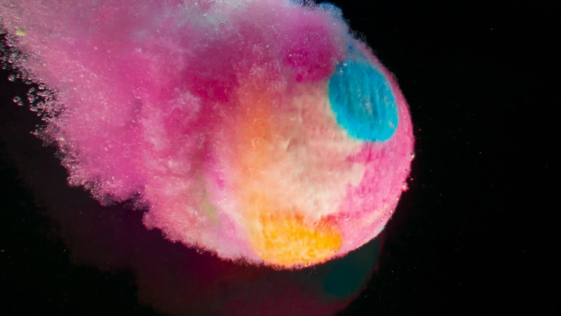 smoke - physical structure, black background, multi colored, night, no people, exploding, dust, purple, indoors, close-up, nature, colorful, science, space exploration, HD Wallpaper