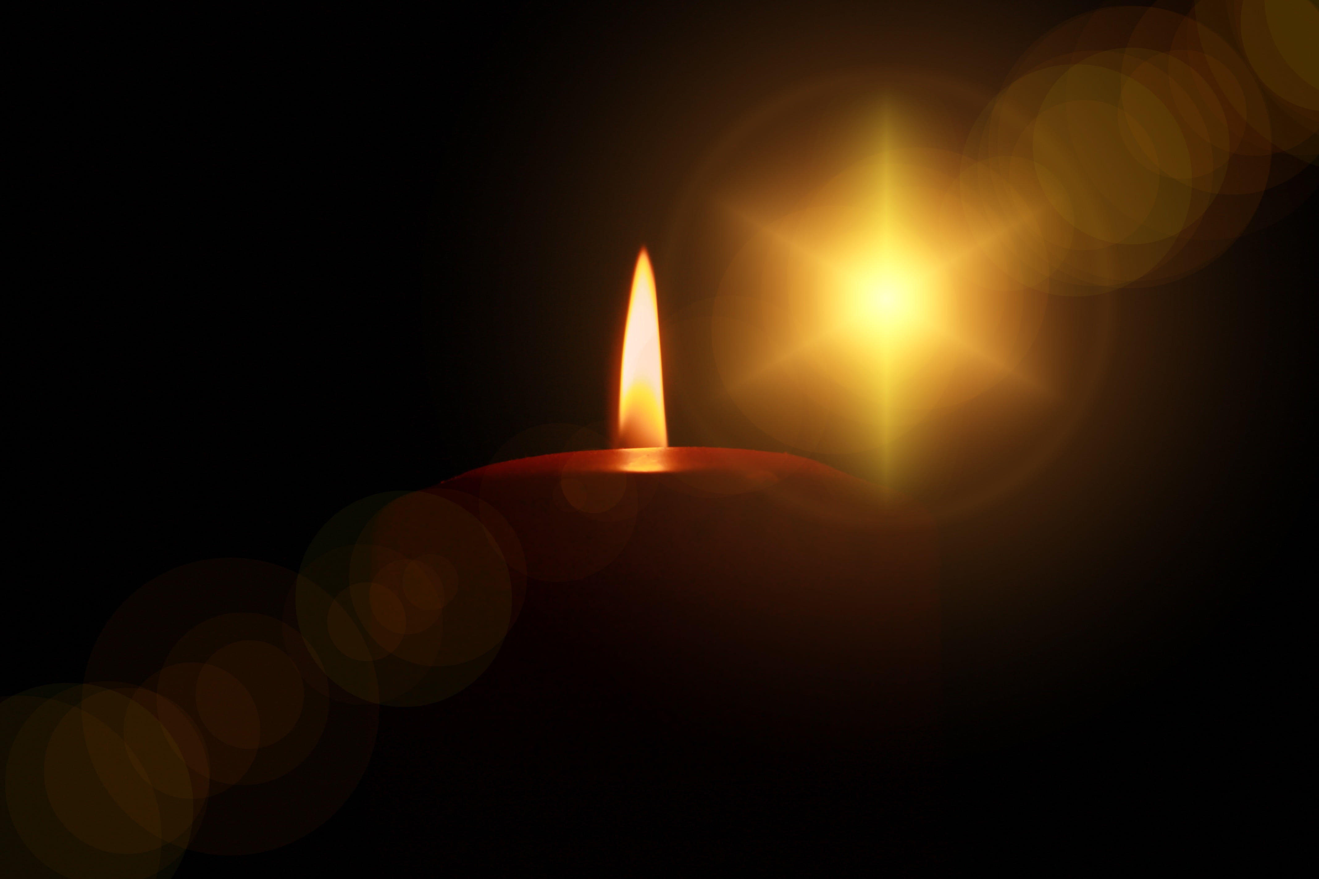 illustration, hot, black background, luminosity, flame, night, nature, copy space, advent, december, candle, glowing, energy, church, evening, close-up, HD Wallpaper