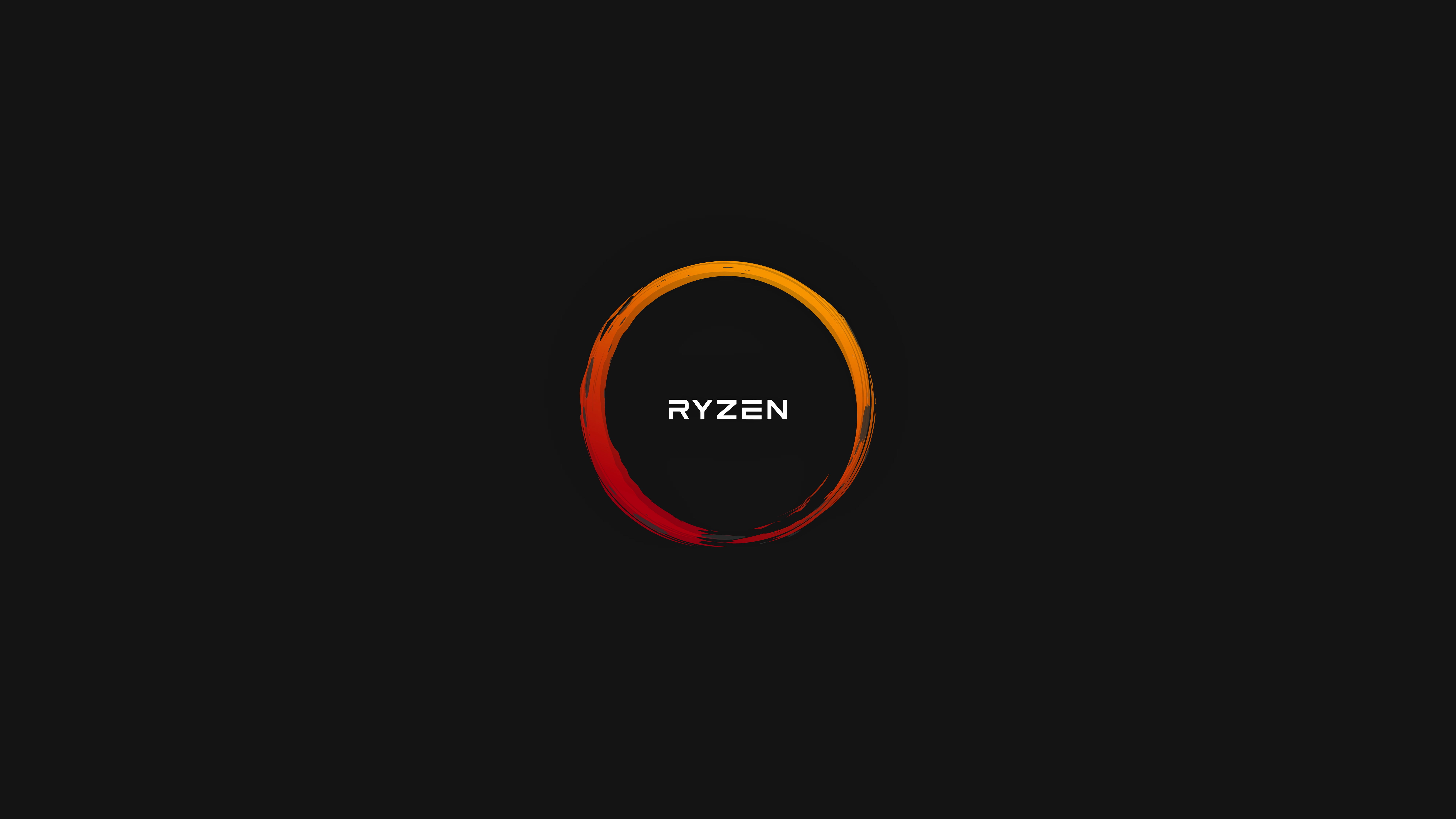 8K, AMD, computer, company, simple background, graphics card, black background, technology, minimalism, artwork, logo, HD Wallpaper