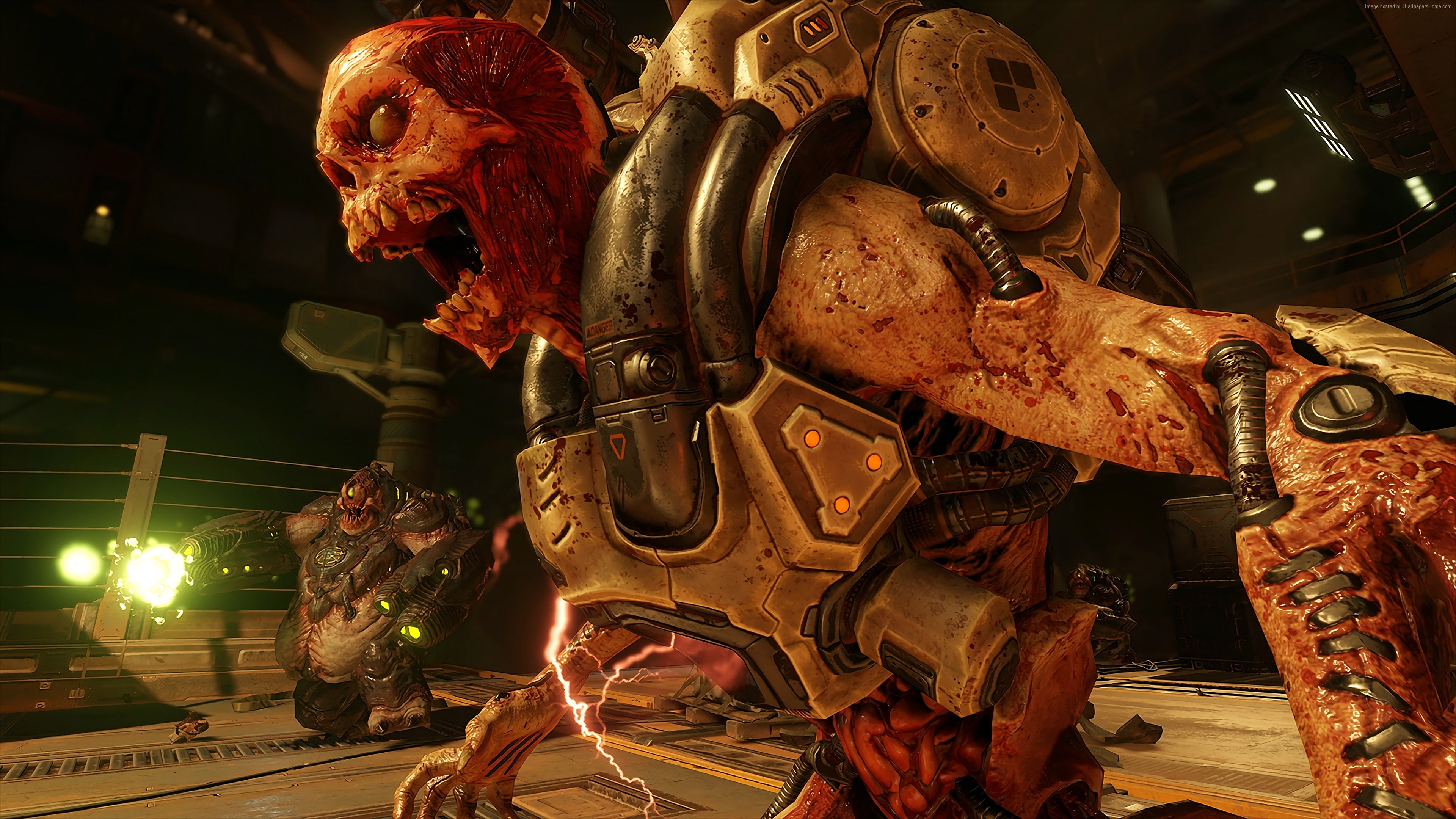statue, Action, carousel, craft, representation, sculpture, Horror, Best Games, Shooter, no people, creativity, illuminated, 4K, Sci Fi, night, human representation, HD Wallpaper