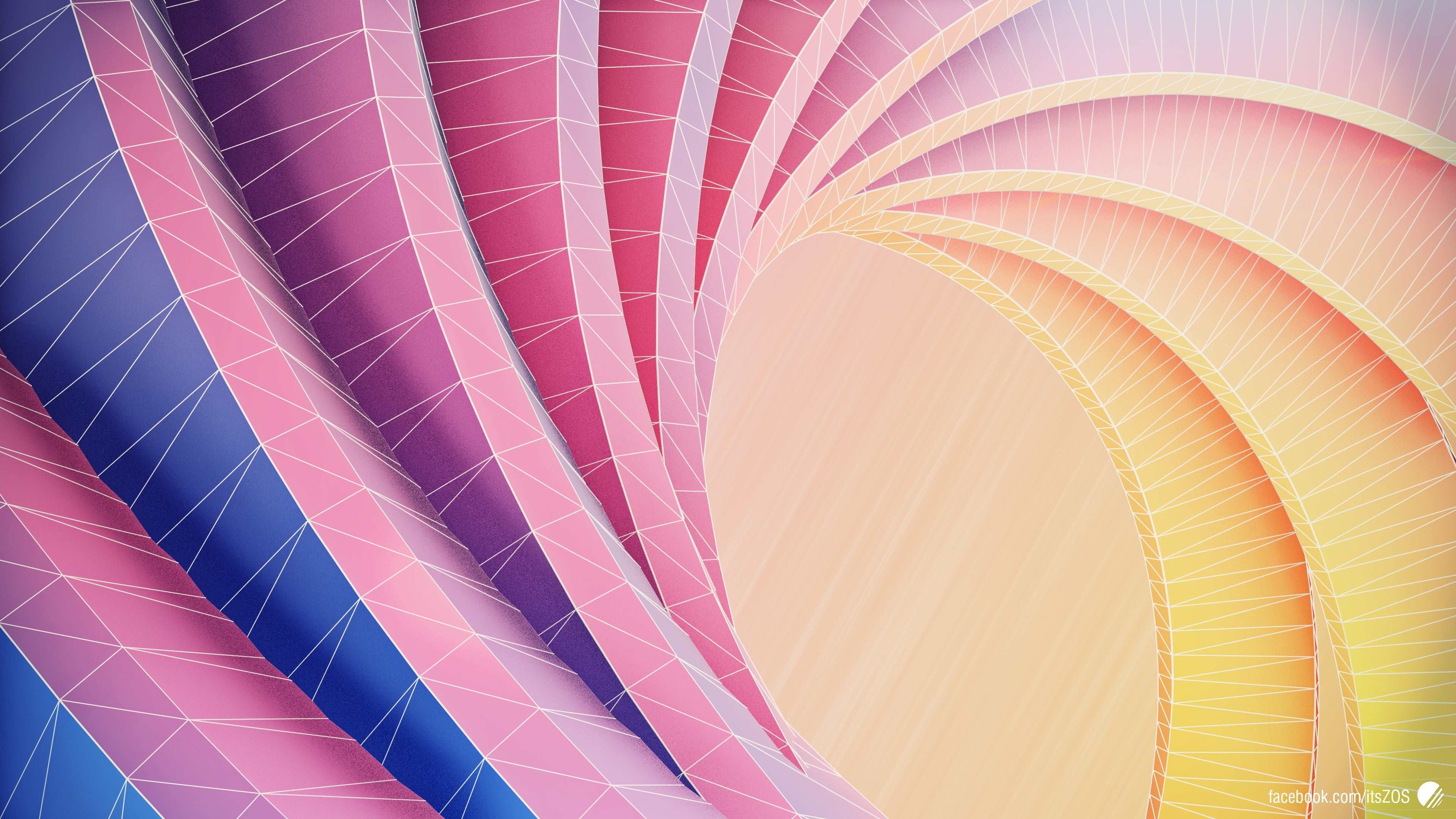 4K, yellow, pattern, purple, curve, hot air balloon, illusion, day, blue, abstract, no people, pink, architecture, outdoors, abstract backgrounds, red, HD Wallpaper