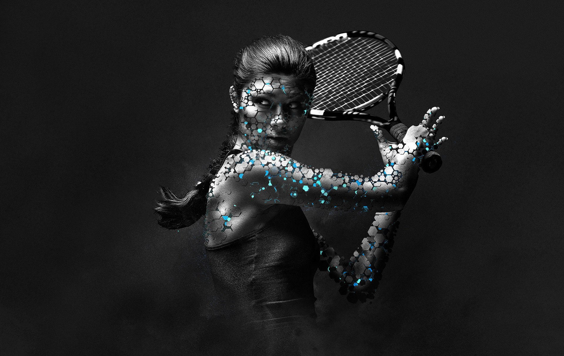 Psychedelic, Digital Art, CGI, 3D, Abstract, Trippy, 1080P, Tennis, HD Wallpaper