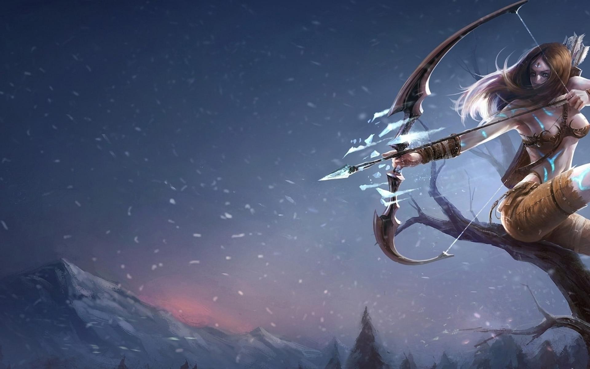 games, arrows, wooden ashe, 1080P, legends, frost, league, league of legends, ashe, HD Wallpaper