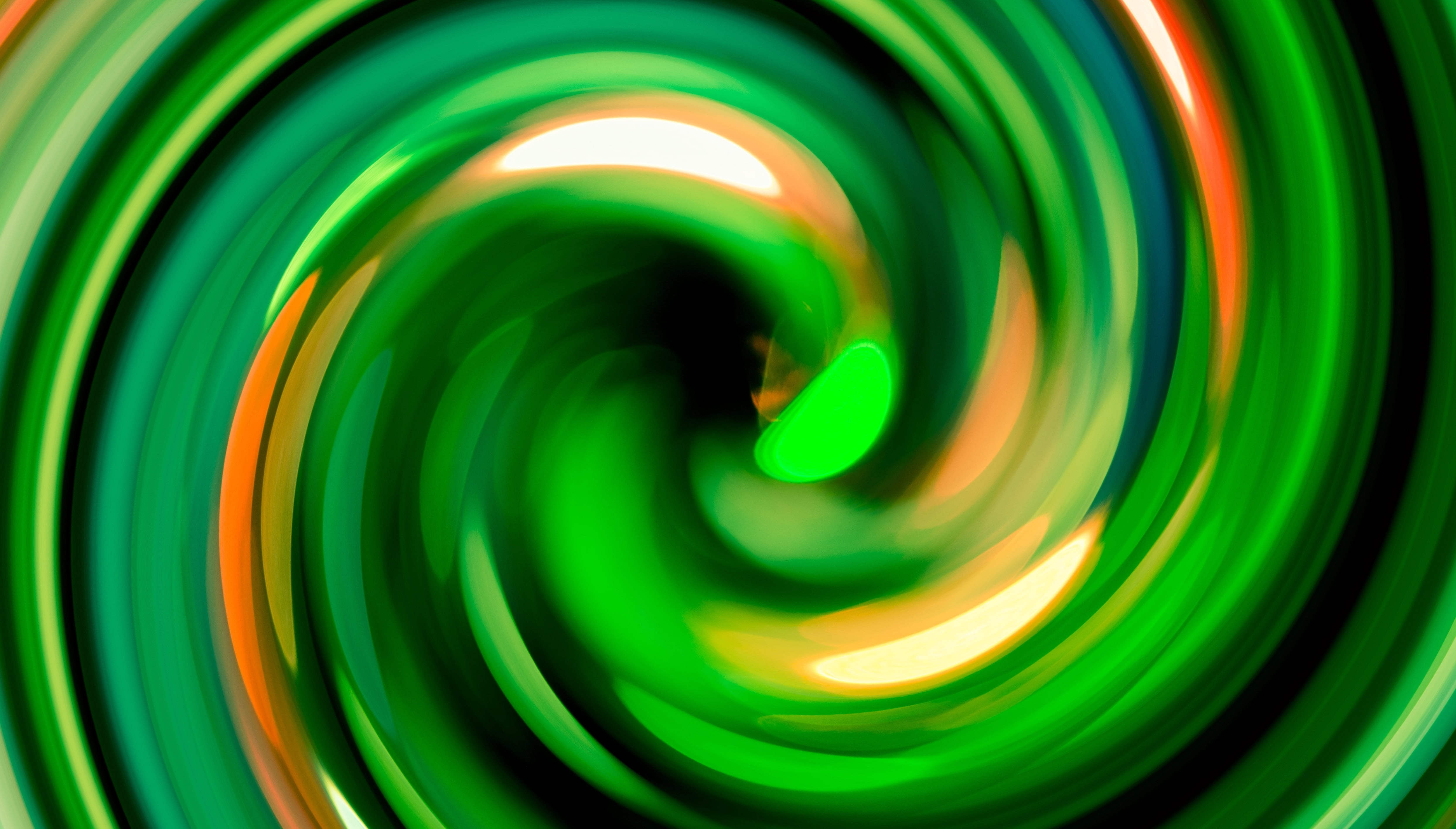 colors, abstract, long exposure, bright, defocused, spiral, green color, creativity, full frame, abstract backgrounds, striped, color Image, circle, night, HD Wallpaper