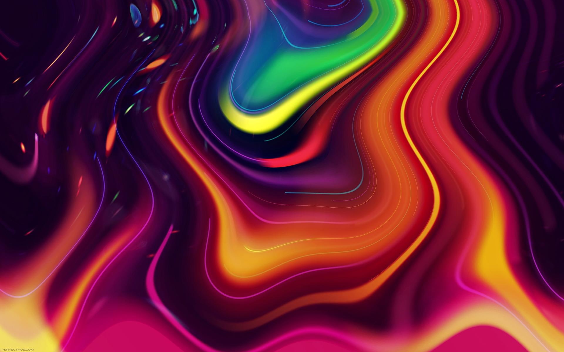 bright, colors, swirl, psychedelic, 1080P, abstract, HD Wallpaper