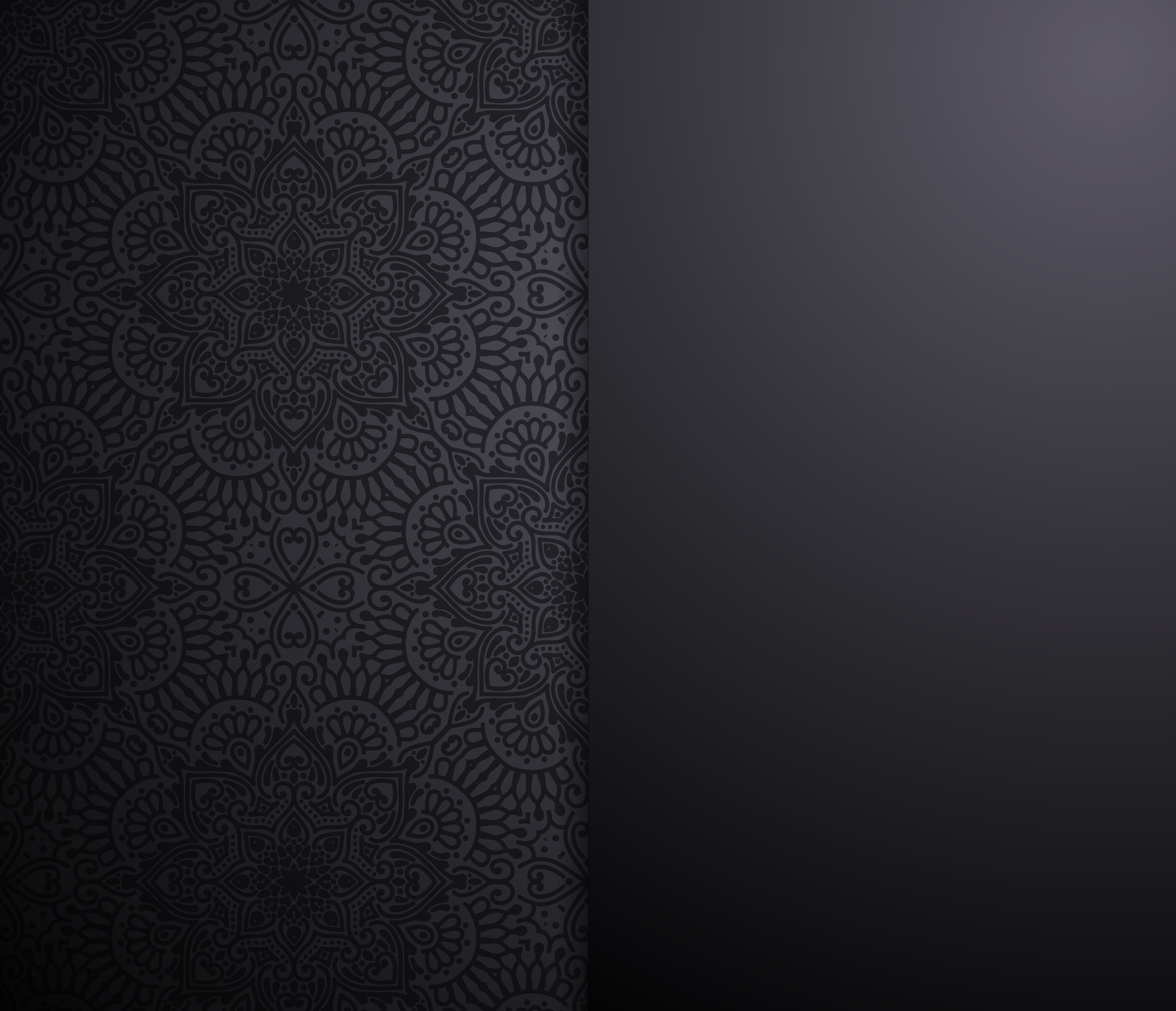 background, 4K, design, texture, ornament, pattern, black background, HD Wallpaper