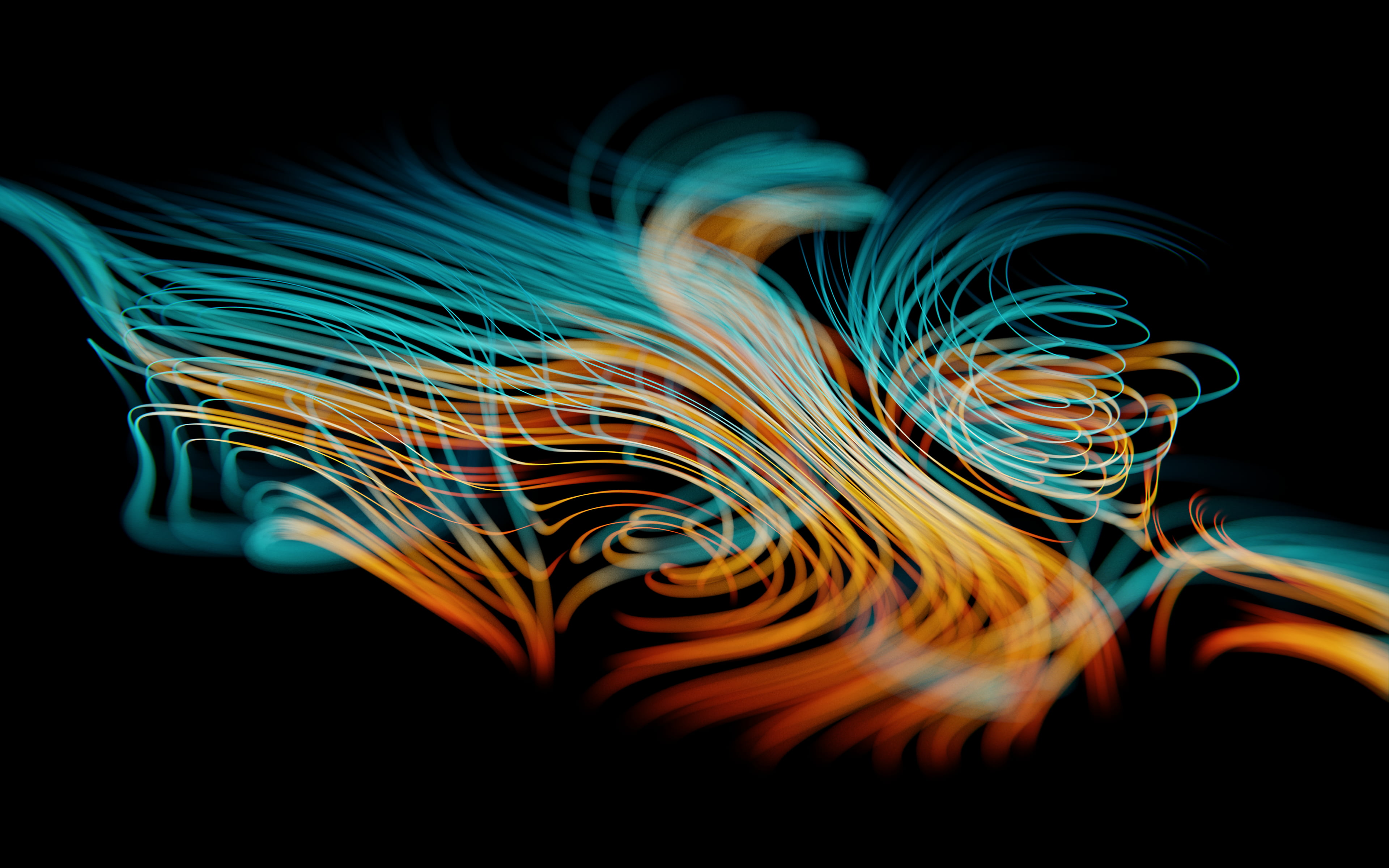 artwork, curls, digital art, 4K, HD Wallpaper