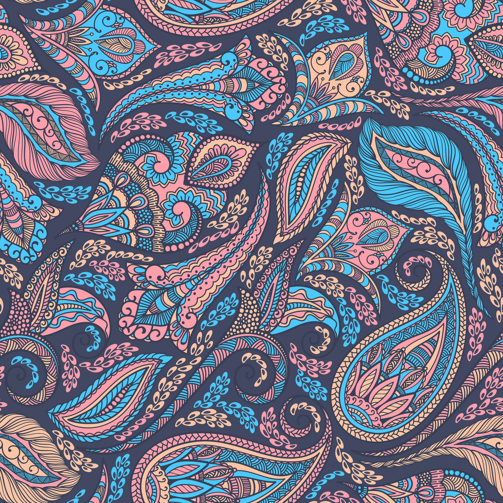 ornament, Paisley, 1080P, background, Phone HD Wallpaper