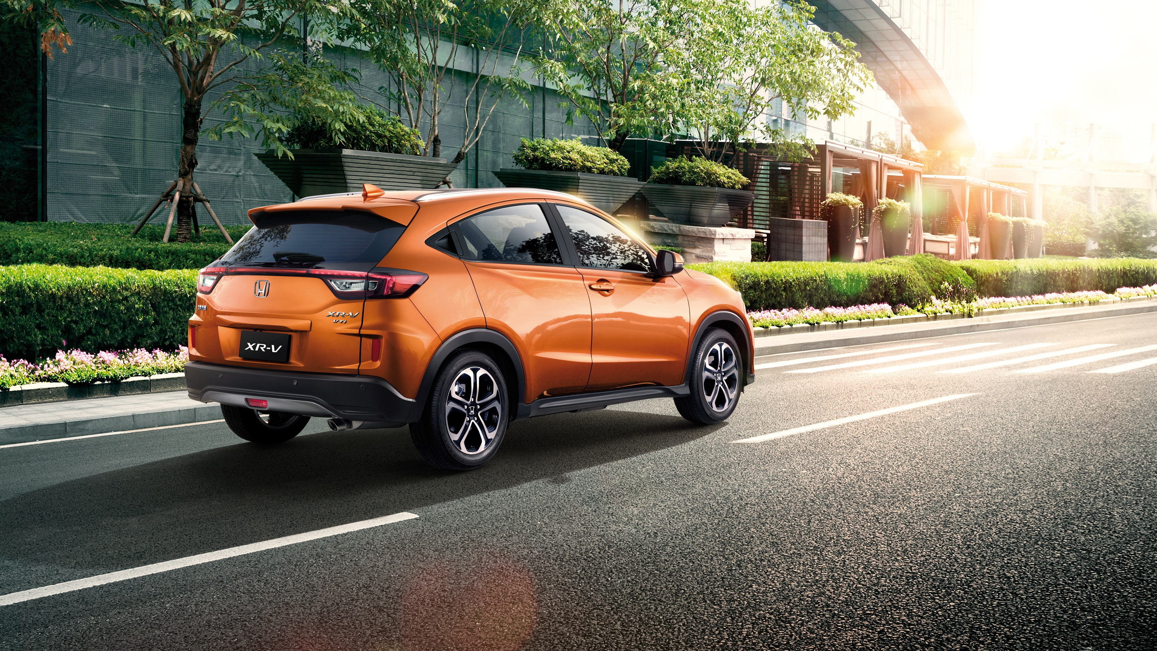 V, 4K, Orange, XR, Honda, Car, SUV, cr, City, HD Wallpaper