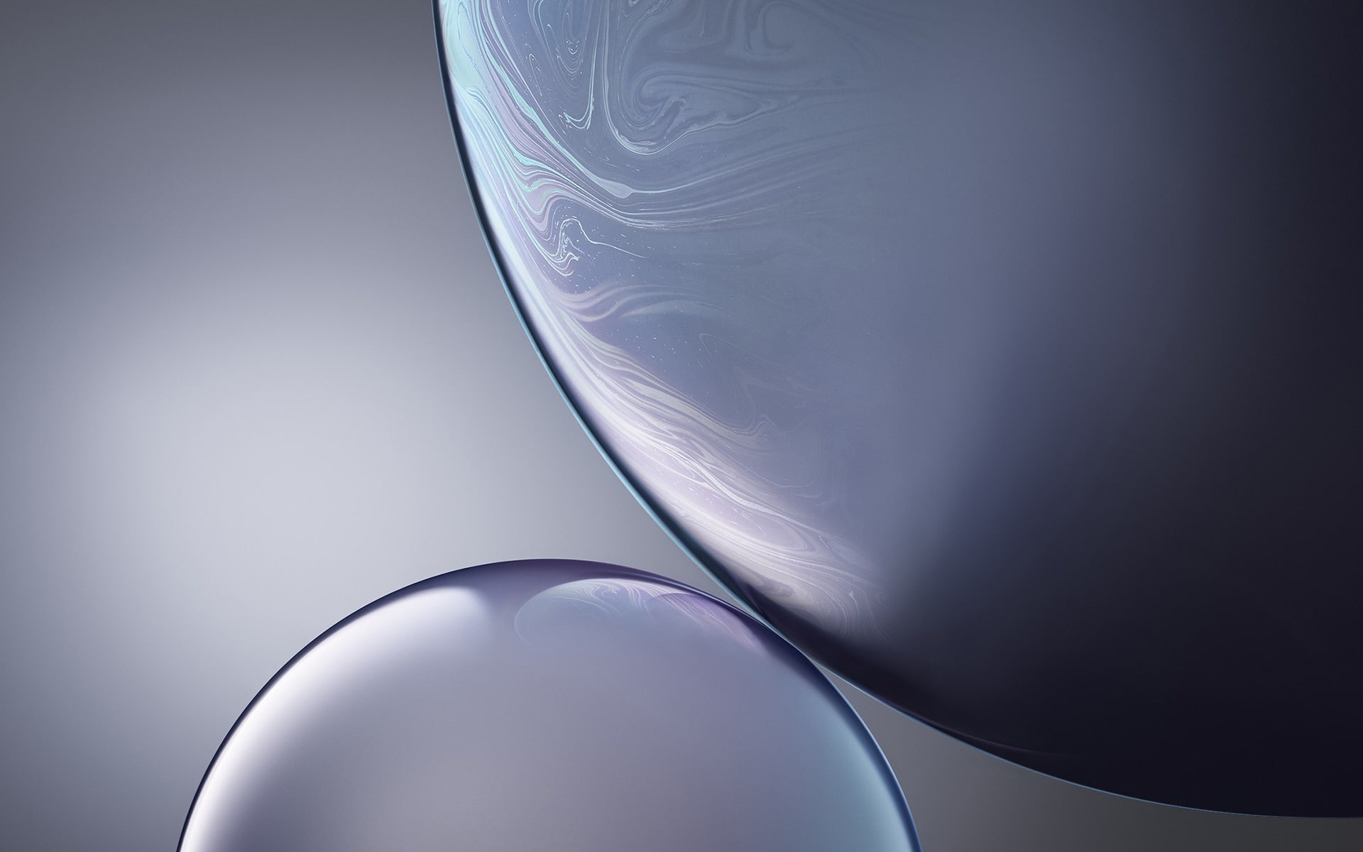 bubbles, transparent, curve, simplicity, sphere, shape, purple, ios, studio shot, no people, blue, design, motion, 1080P, abstract, pattern, xr, indoors, HD Wallpaper