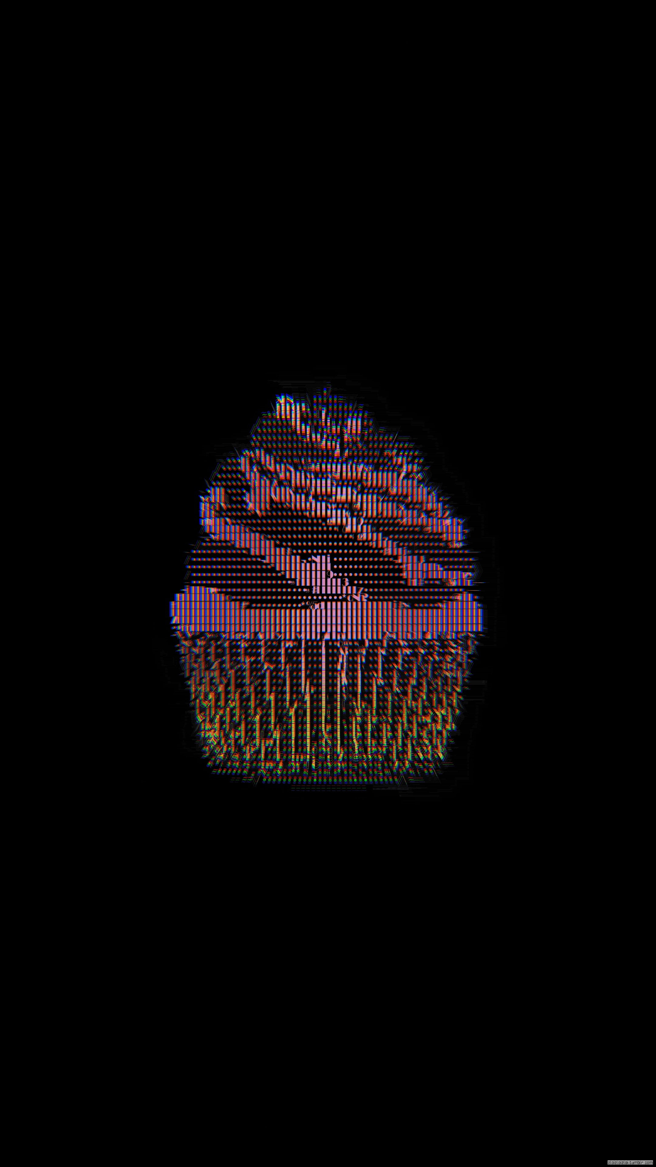 4K, glitch Art, Cupcakes, ASCII Art, black, Phone HD Wallpaper