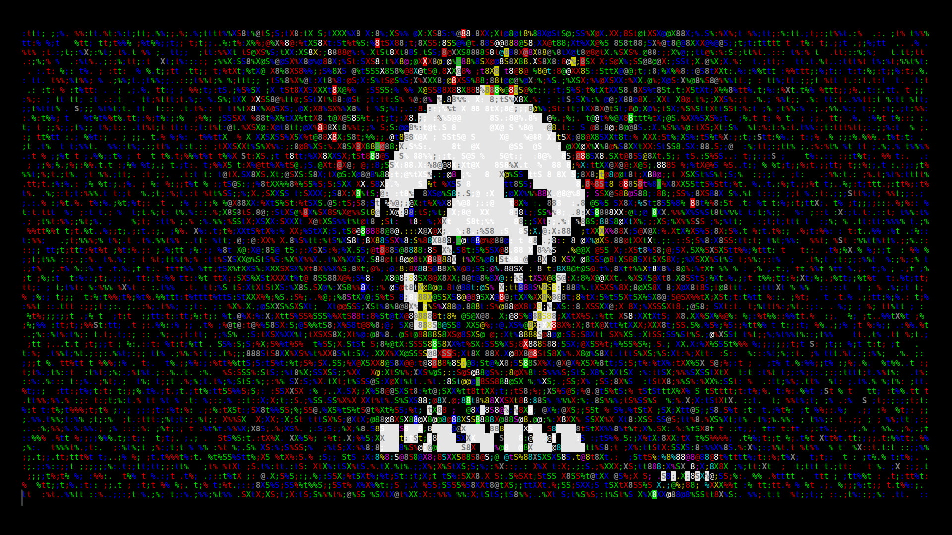 ASCII art, panda, 1080P, HD Wallpaper