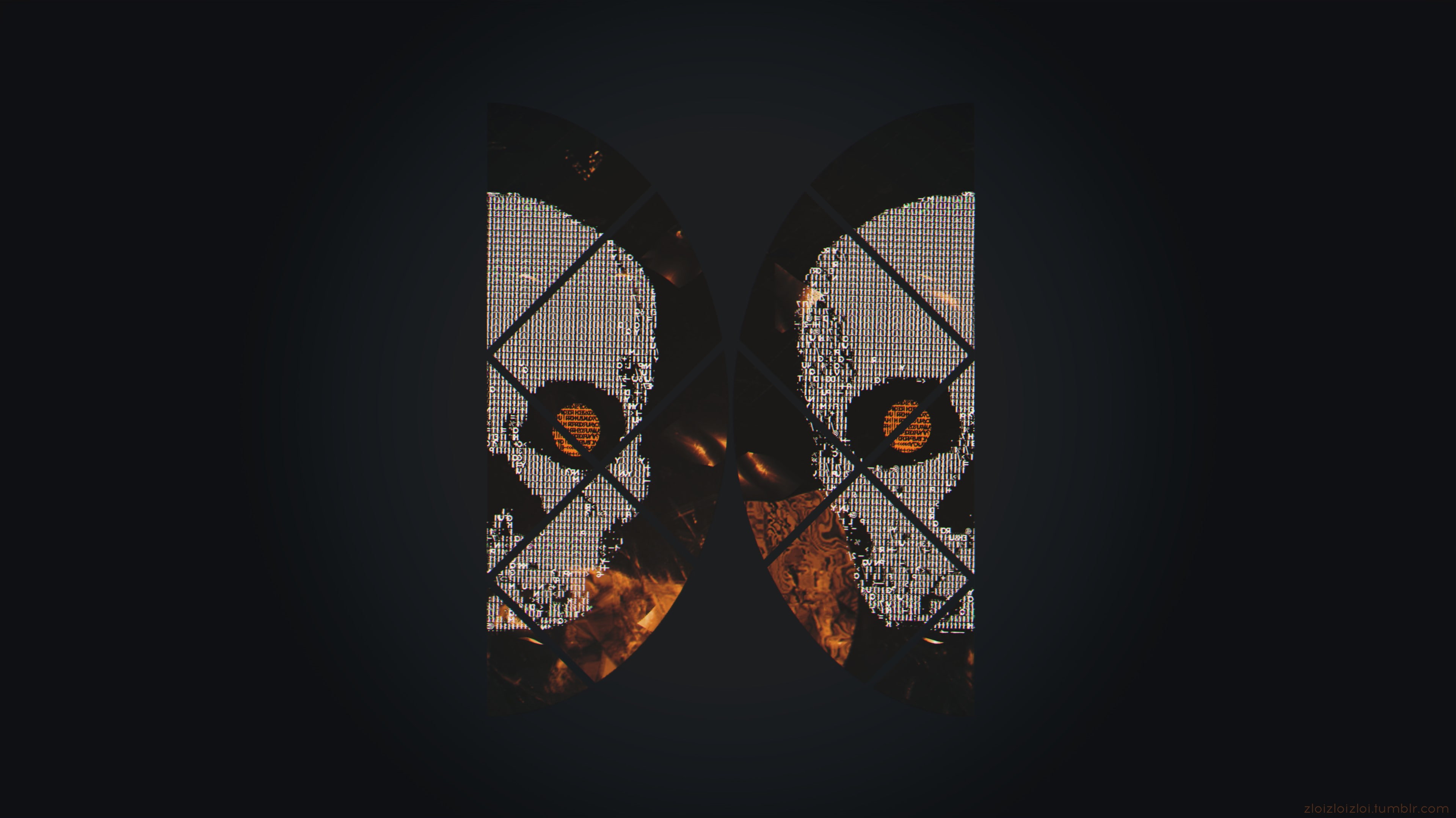 abstract, ASCII Art, glitch Art, skull, 4K, HD Wallpaper