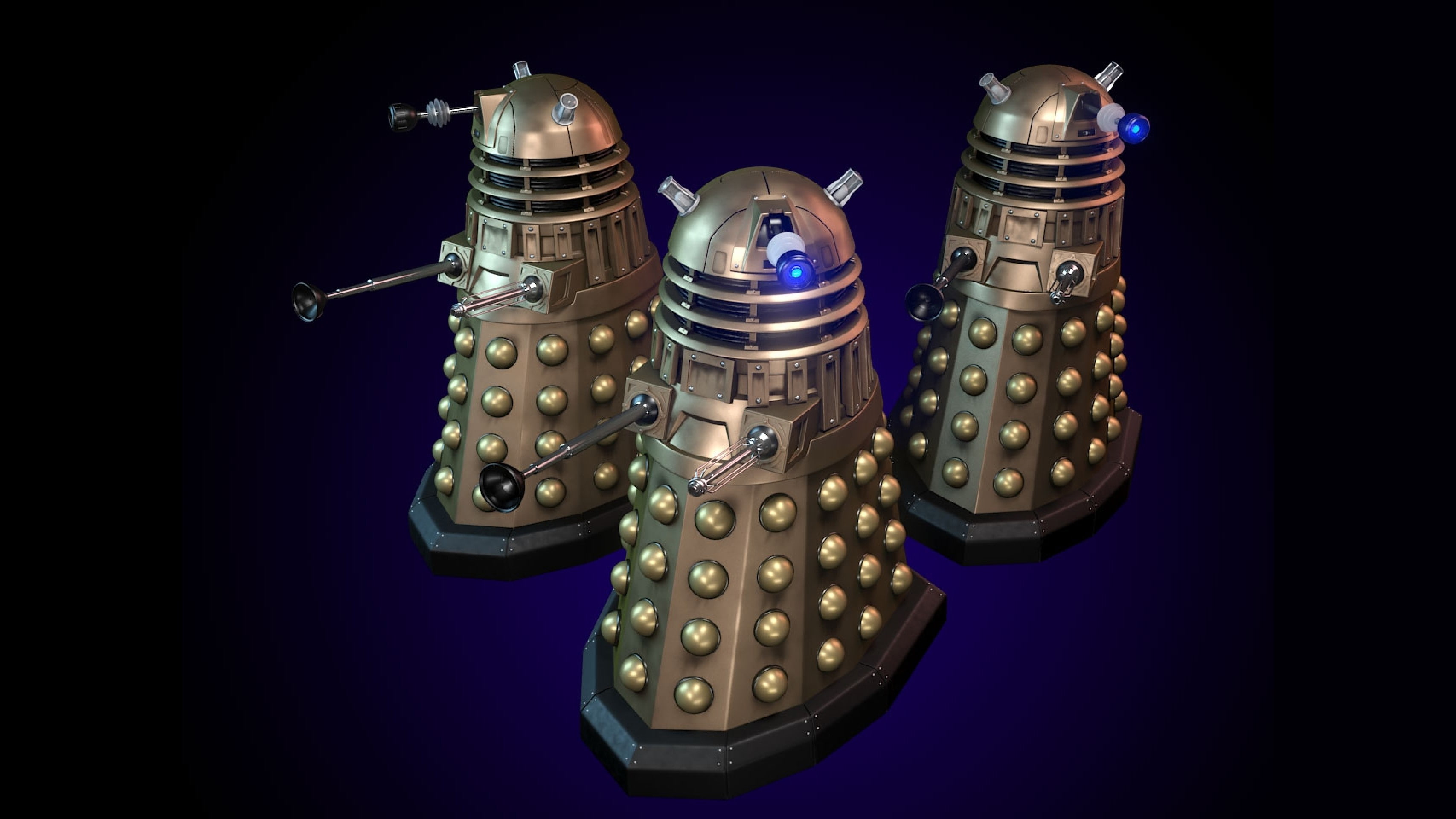 close-up, gift, security, Doctor Who, large group of objects, silver colored, studio shot, fashion, Daleks, no people, blue, metal, indoors, technology, HD Wallpaper