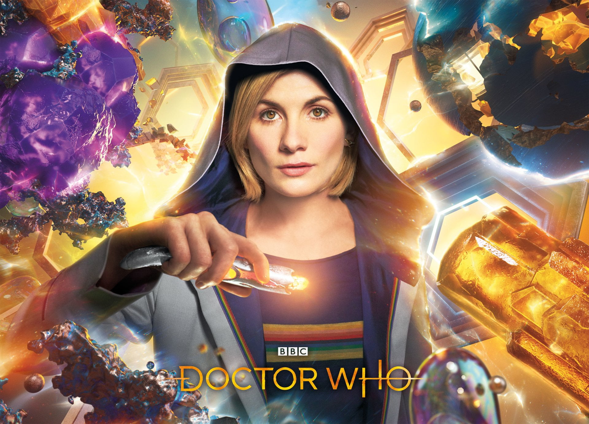Doctor Who, looking, front view, young women, 1080P, portrait, Jodie Whittaker, one person, young adult, communication, technology, real people, TV Show, HD Wallpaper
