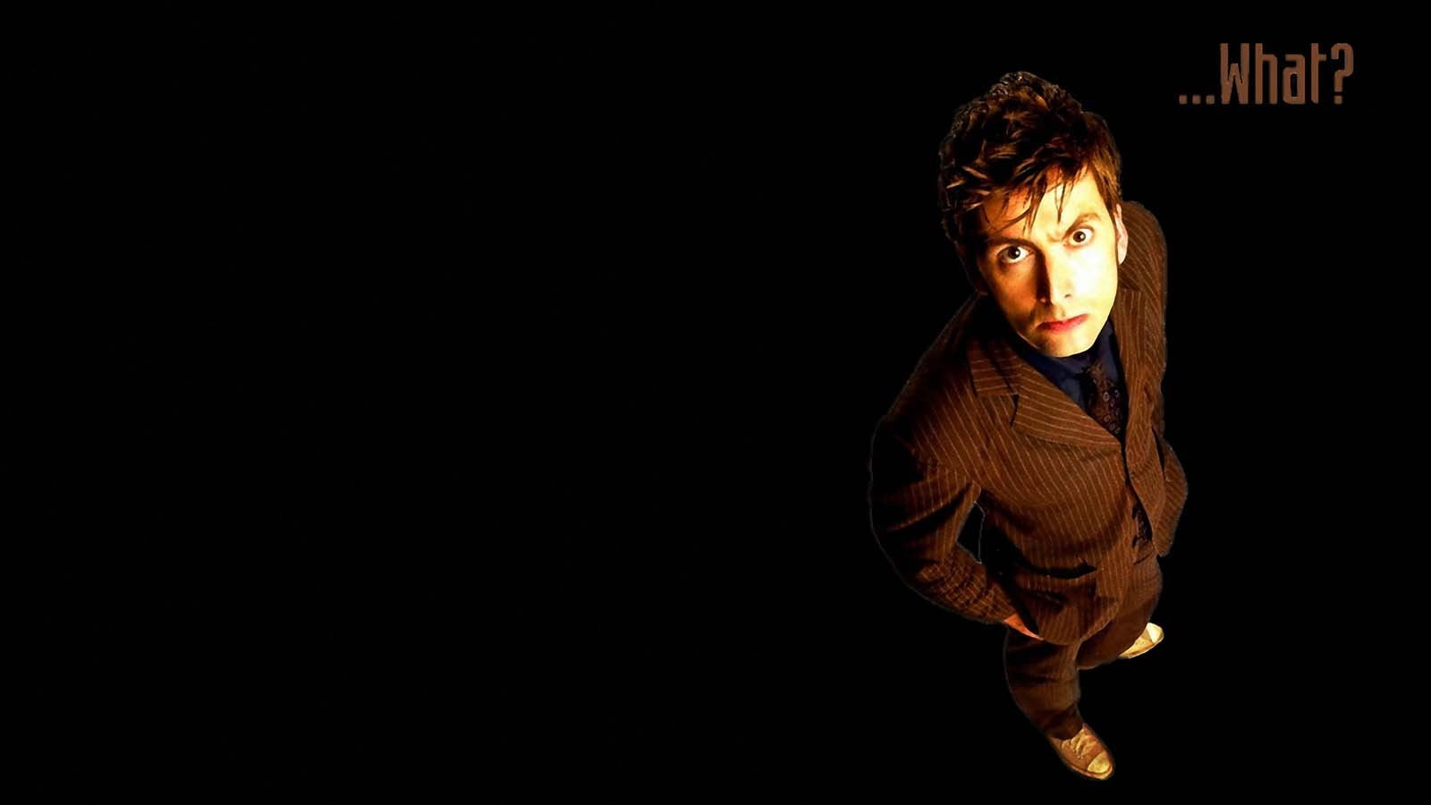 David Tennant, young women, teenager, copy space, one person, looking, black background, black, indoors, dark, white, young adult, hairstyle, s, portrait, HD Wallpaper