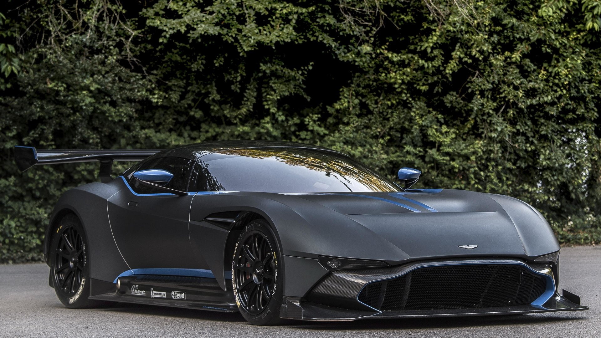 reflection, tree, no people, wealth, nature, Aston Martin Vulcan, mode of transportation, plant, growth, stationary, Race Car, land vehicle, sports car, HD Wallpaper