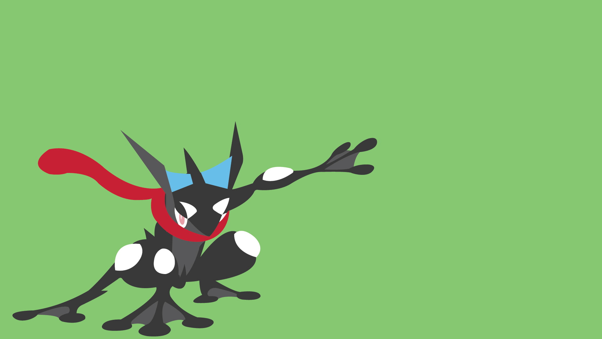 background, anime, 1080P, greninja, green background, green, HD Wallpaper
