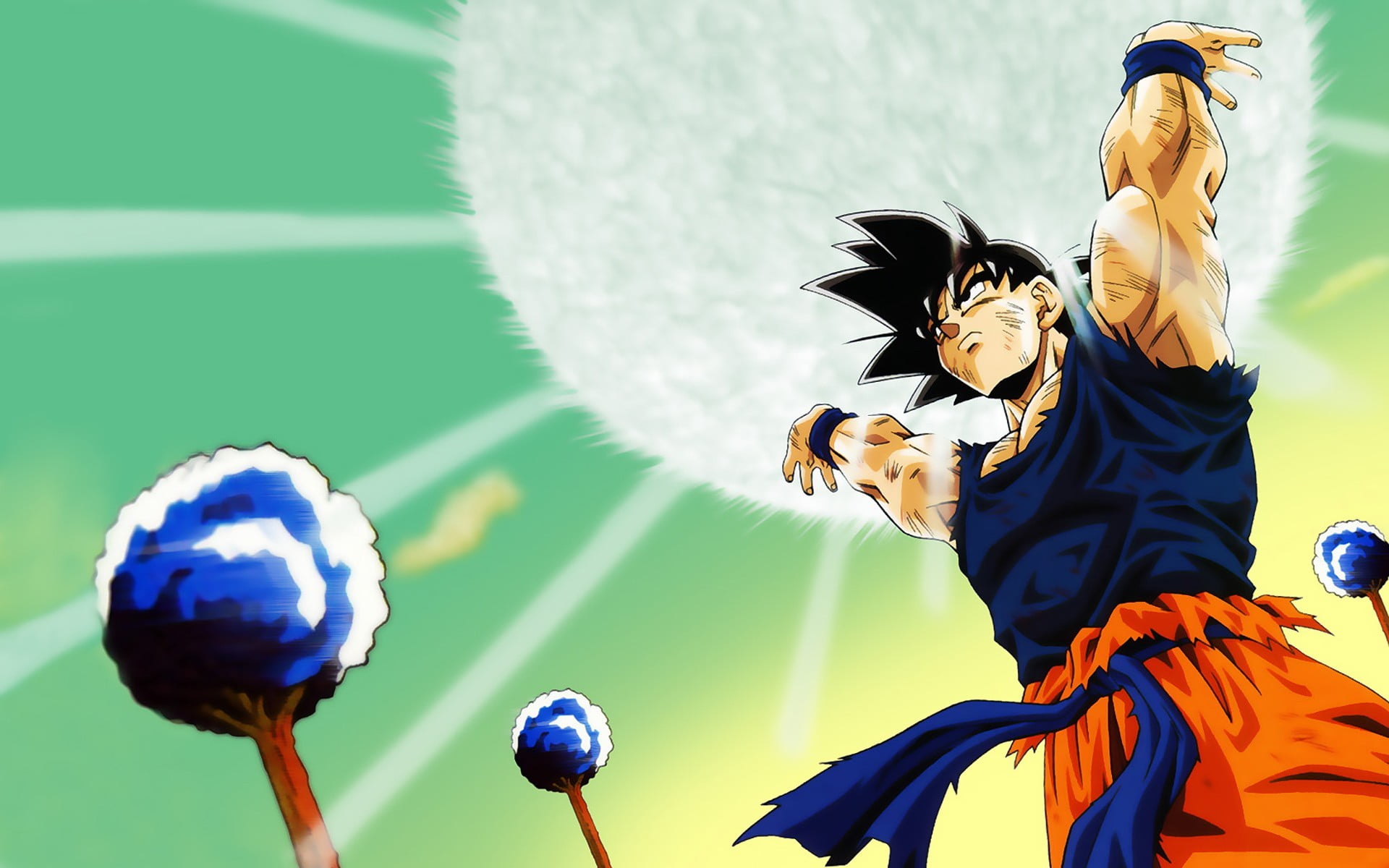 people, animal wildlife, art and craft, clothing, costume, Dragon Ball, nature, outdoors, women, son, illustration, anime, day, focus on foreground, Son Goku, HD Wallpaper