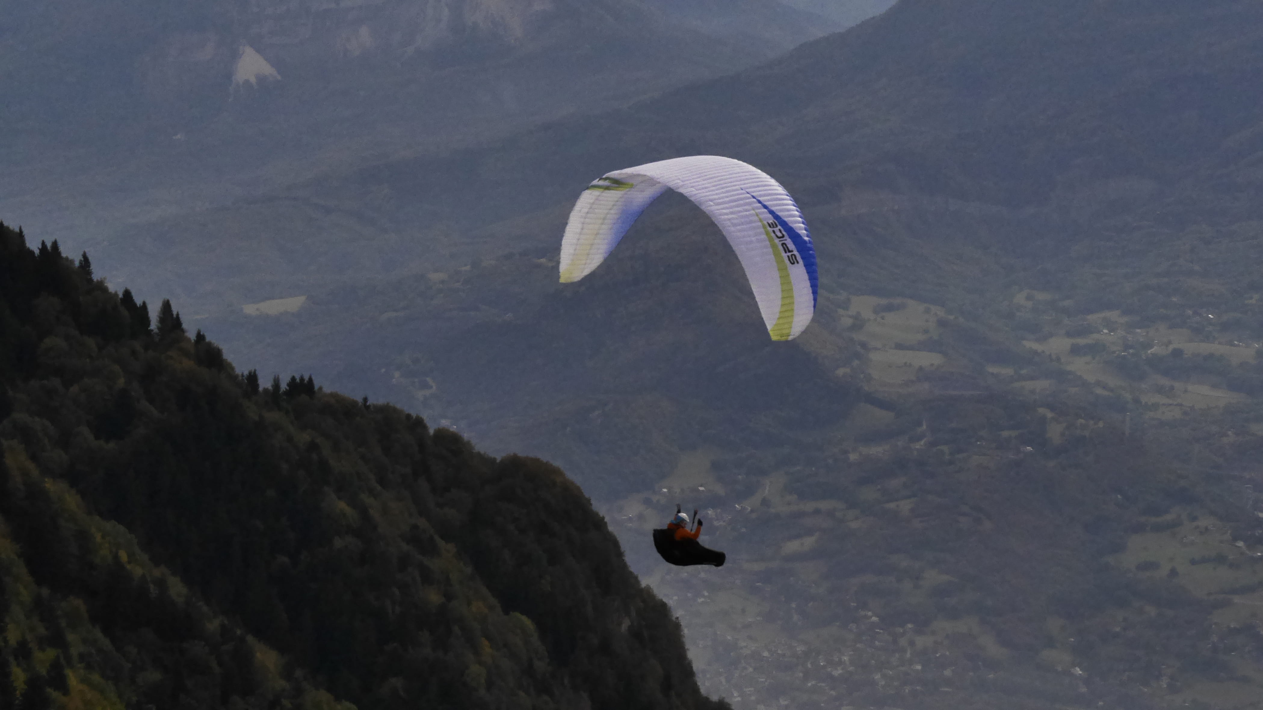 mountain, landscape, leisure activity, mountain range, joy, sport, gliding, background, outdoors, 4K, flying, hdwallpaper, nature, lifestyles, HD Wallpaper
