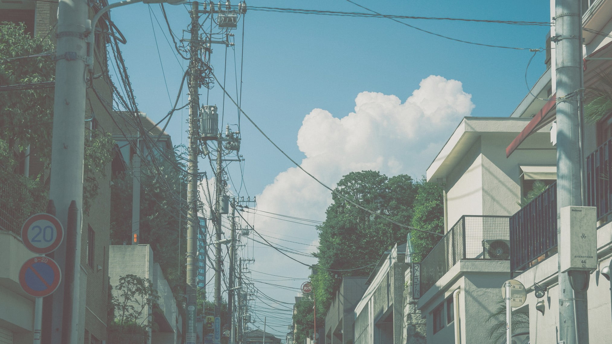 1080P, city, fuel and power generation, day, cable, building, nature, sky, technology, power line, cityscape, building exterior, outdoors, electricity, HD Wallpaper