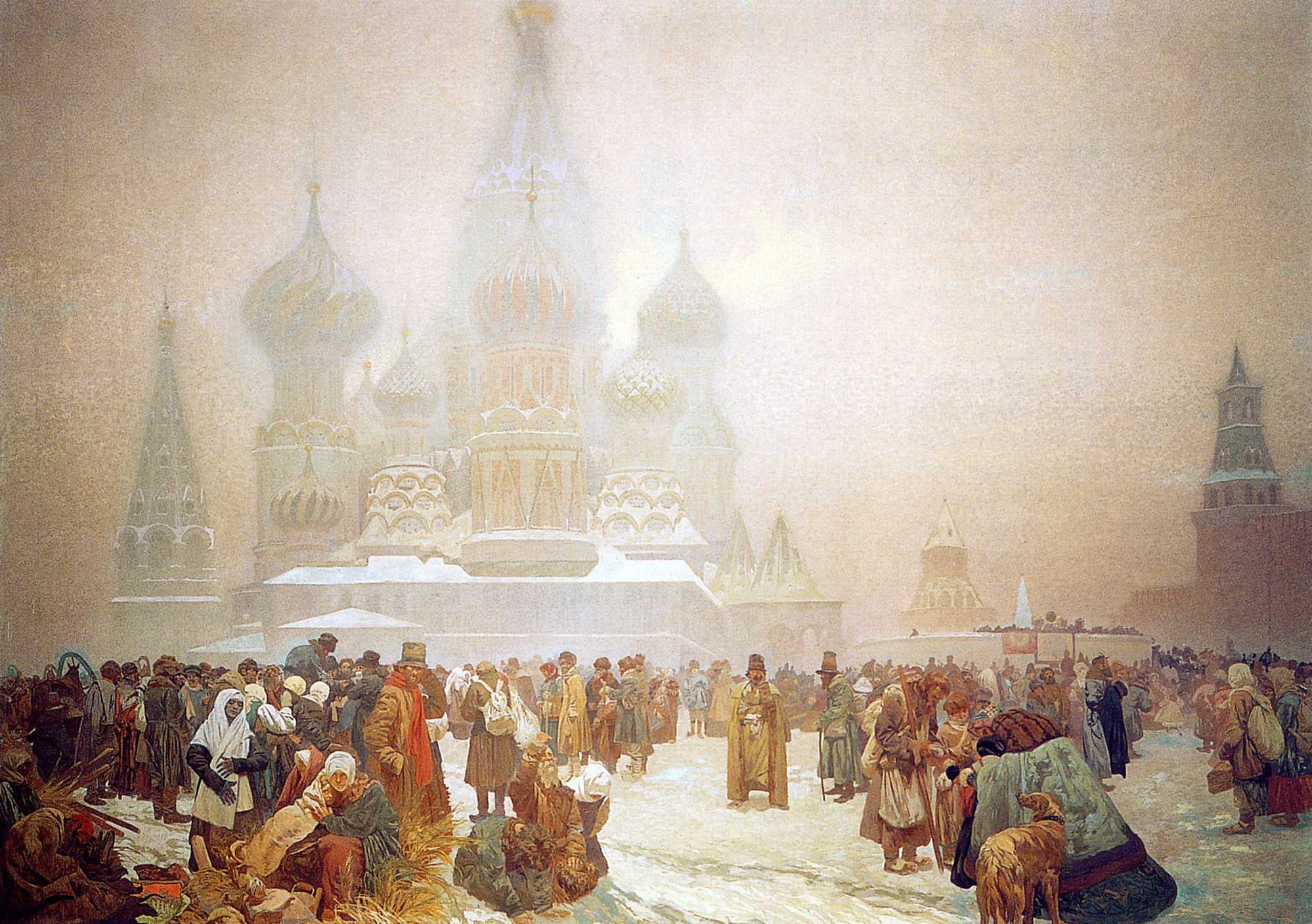 1080P, The abolition of serfdom in Russia-1914, The Slavic epos, Alphonse Mucha, HD Wallpaper