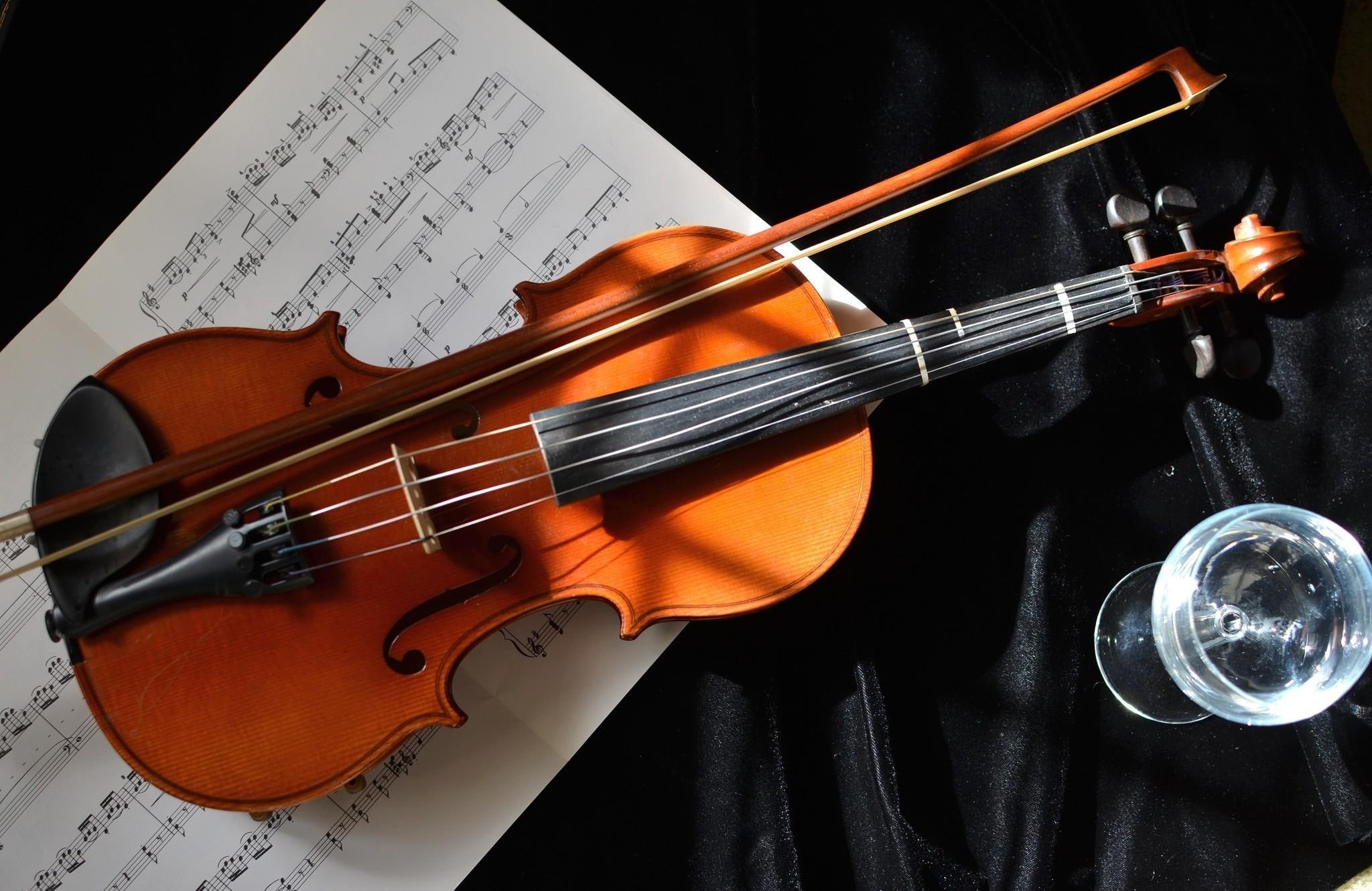 music, violin, romantic, 1080P, melodie, 3d and abstract, melodies, HD Wallpaper