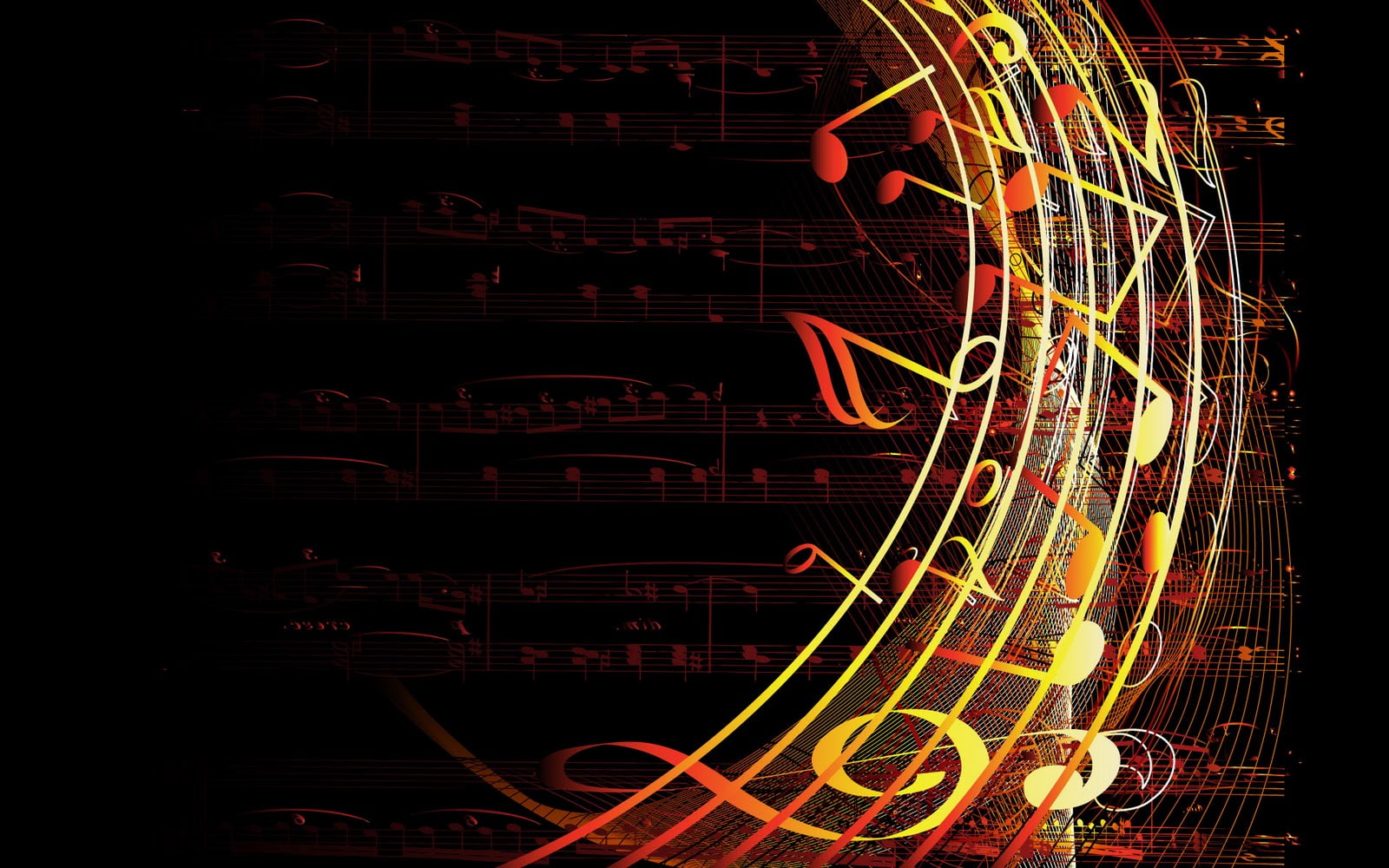 720P, music, notes, abstract, melody, HD Wallpaper